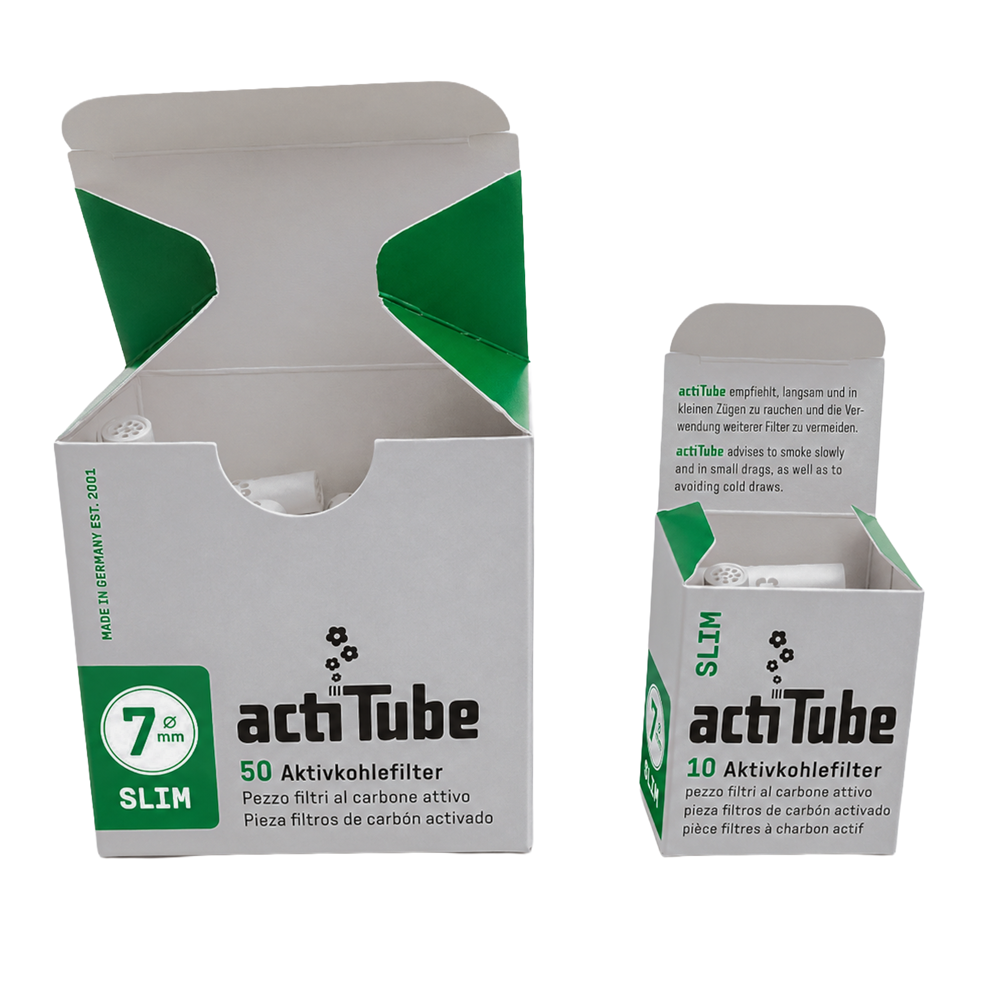 ACTI Tube Slim Aktivkohlefilter