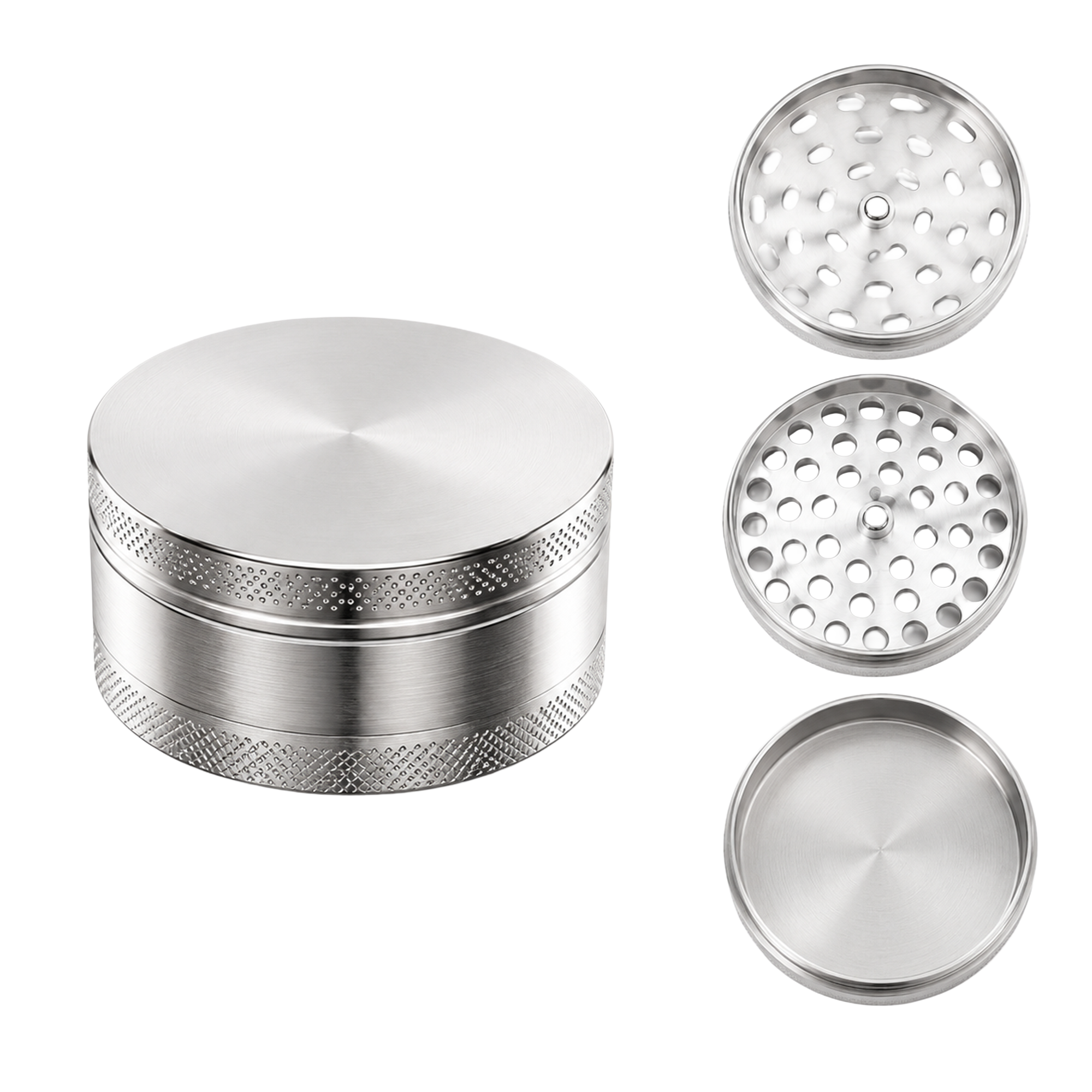 ATOMIC Grinder Metal Chrom 3-teilig ø50mm