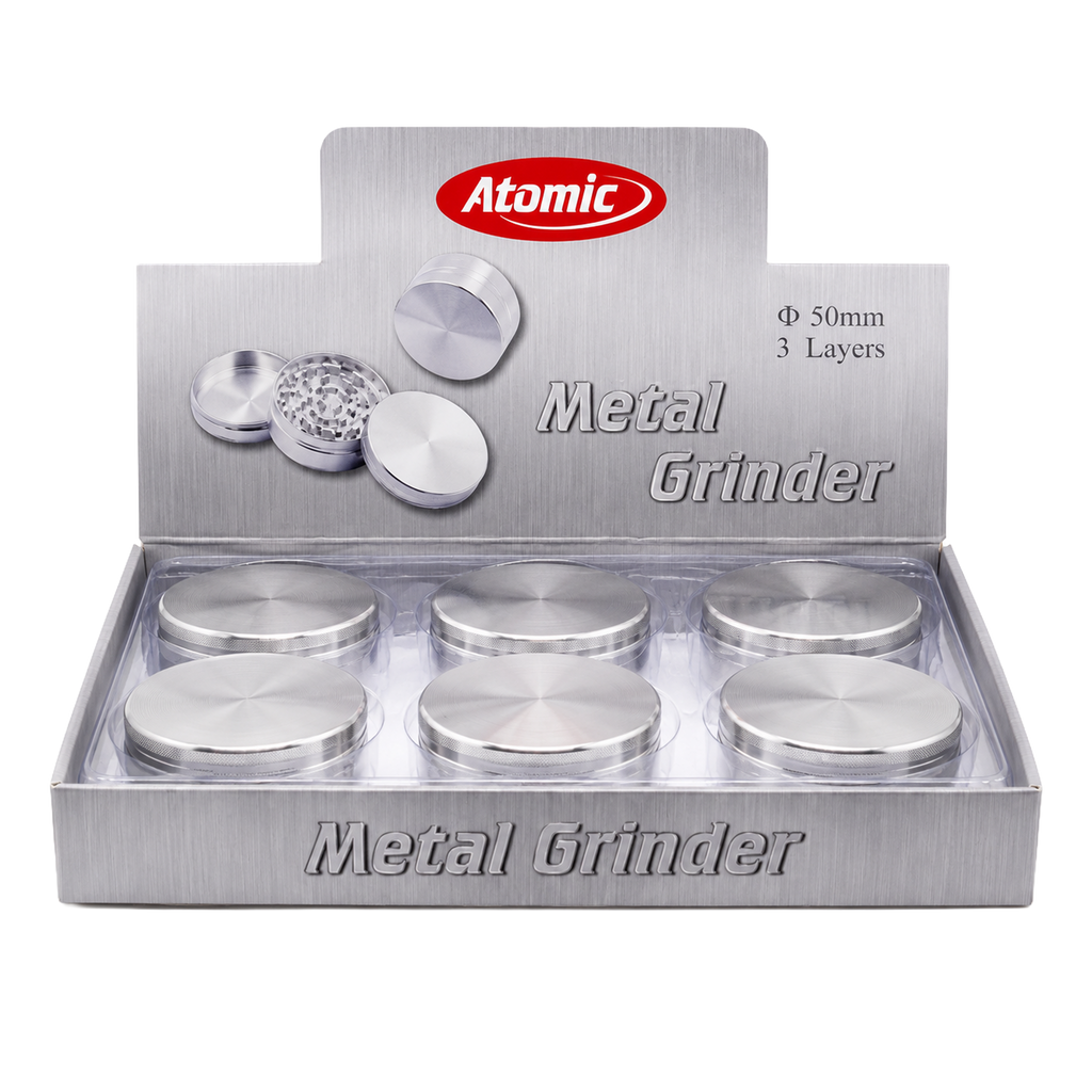 ATOMIC Grinder Metal Chrom 3-teilig ø50mm