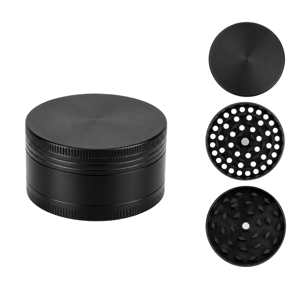 ATOMIC Grinder Metal Schwarz 3-teilig ø50mm