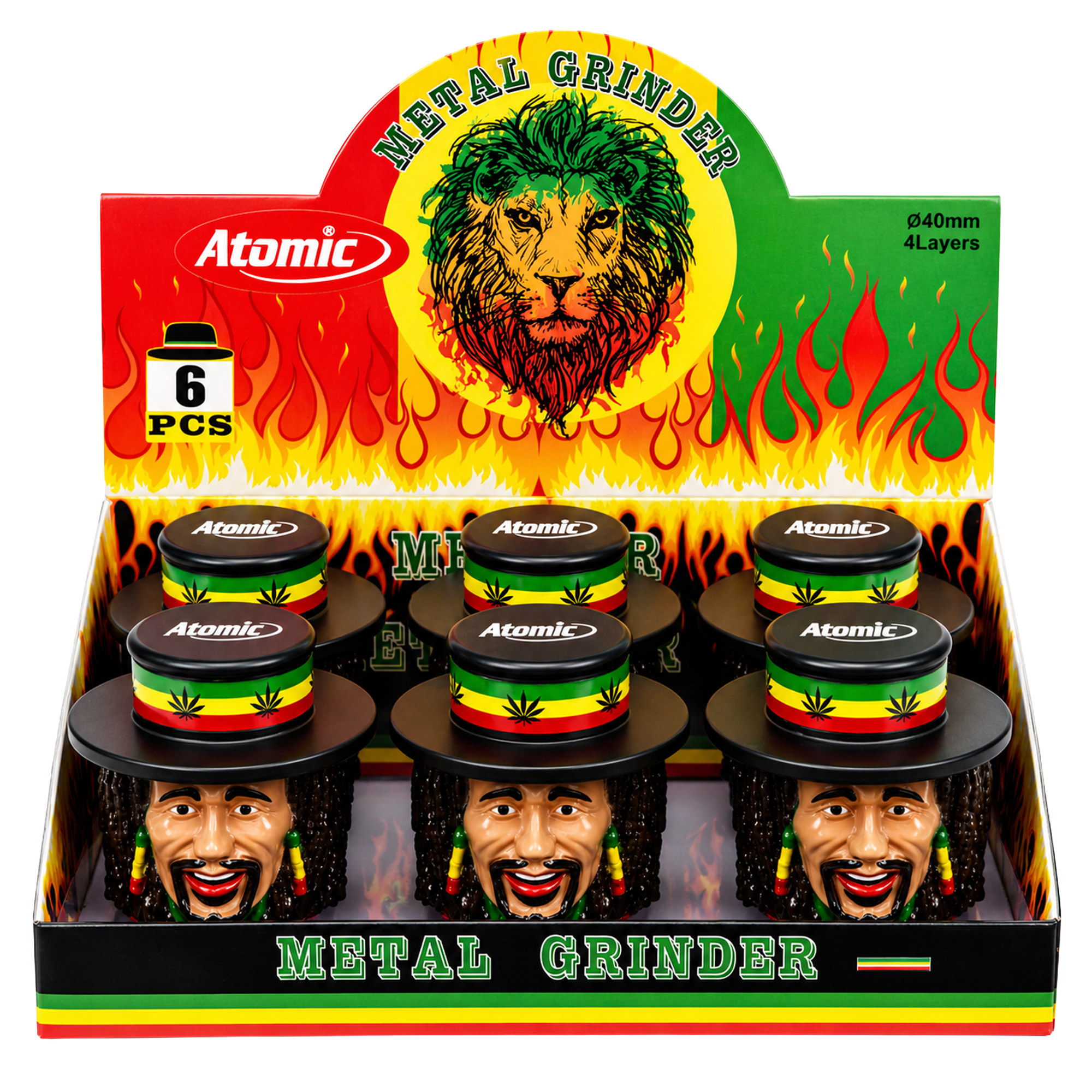 ATOMIC Metal Grinder 4fach 46mm Jamaica Men