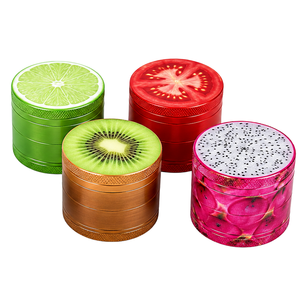 ATOMIC Metal Grinder Fruits, 4-teilig, ø50 mm