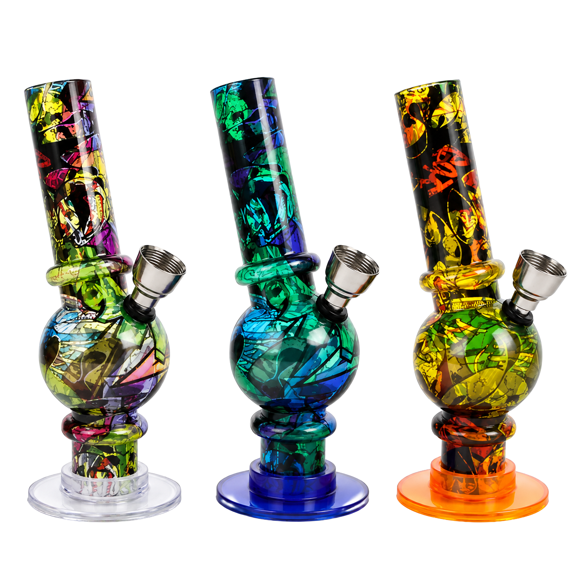 ATOMIC Mini Acryl Bong 15cm Printed