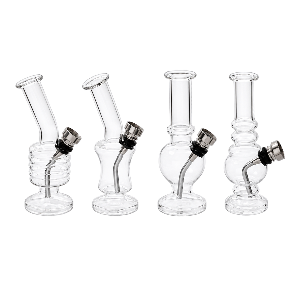 ATOMIC Mini Glas Bong Transparent 13cm