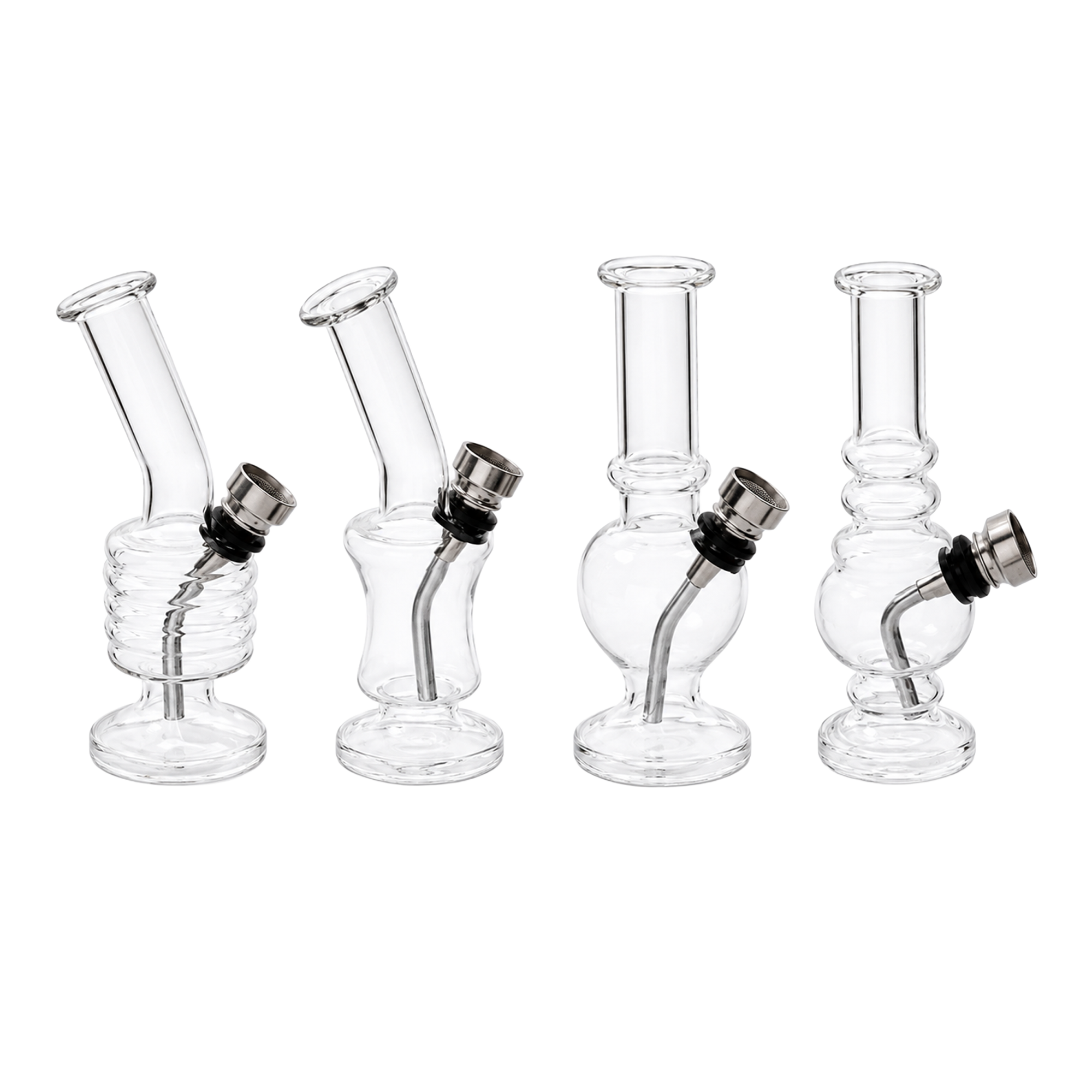 ATOMIC Mini Glas Bong Transparent 13cm