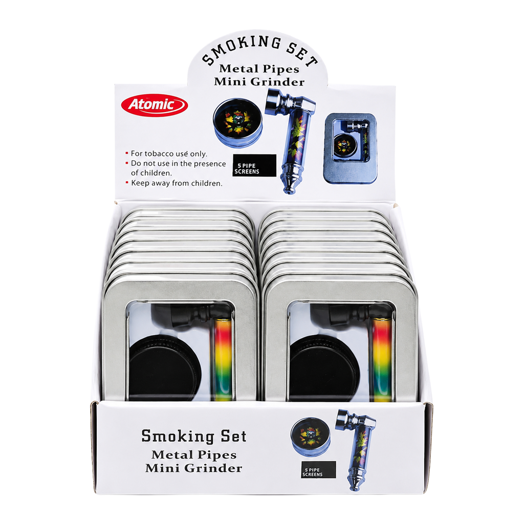 ATOMIC Pfeife + Grinder Set