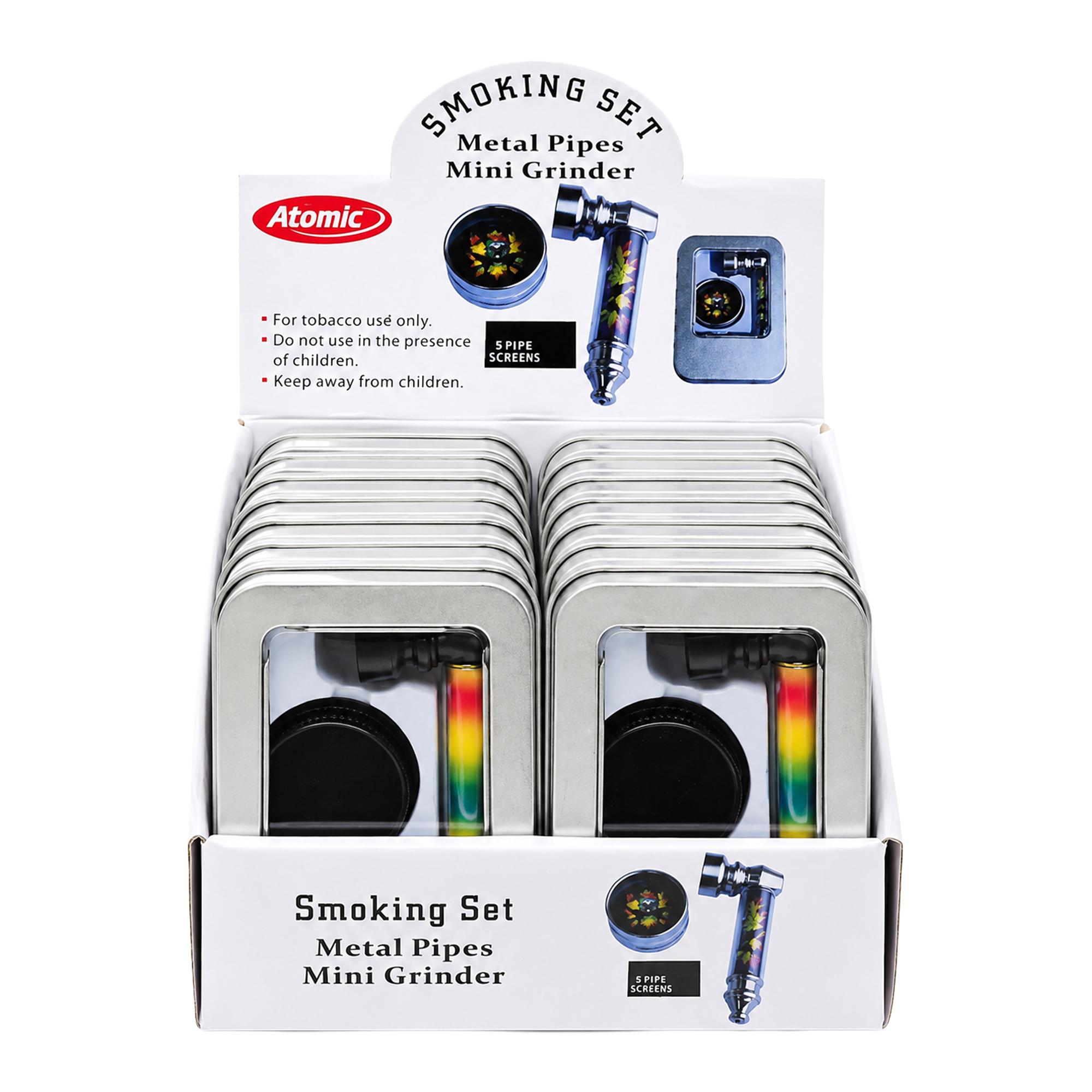 ATOMIC Pfeife + Grinder Set