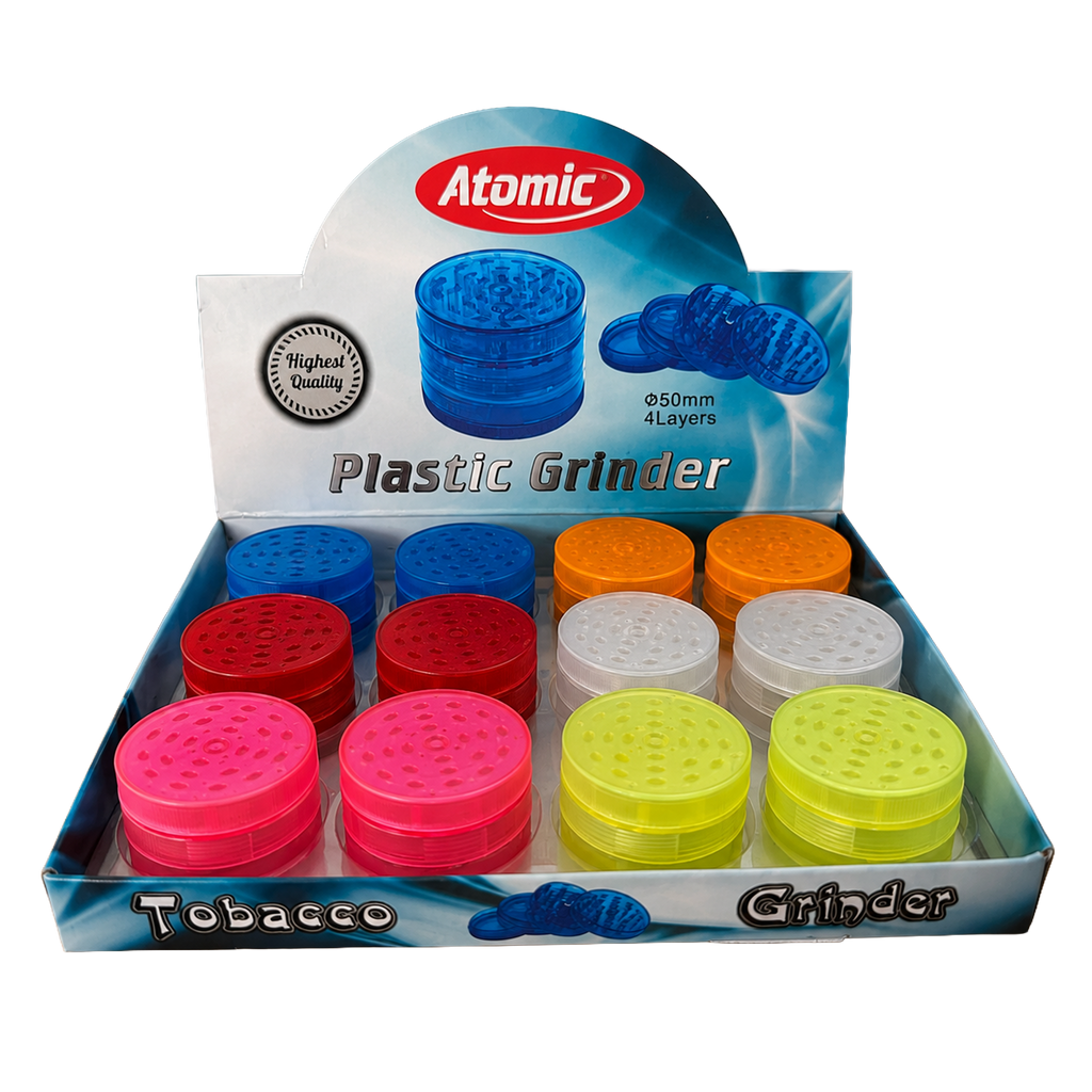 ATOMIC Plastik Grinder Rubber, 4-teilig, ø50 mm