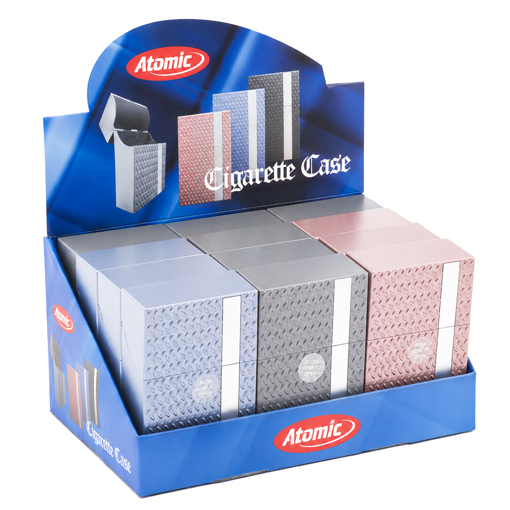 ATOMIC Sprungdeckel-Box Aluminium Cut Metallic