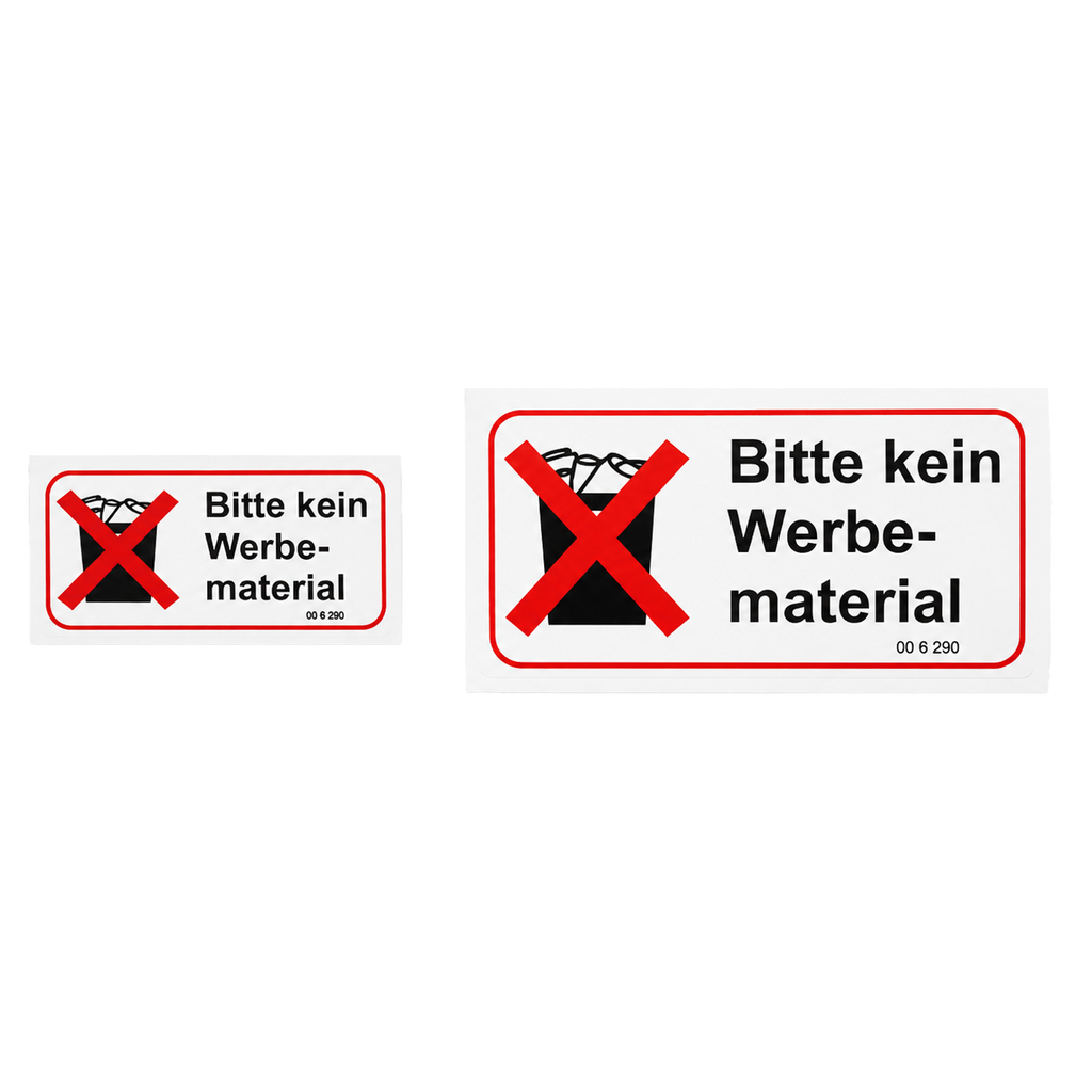 Aufkleber "Keine Werbung"