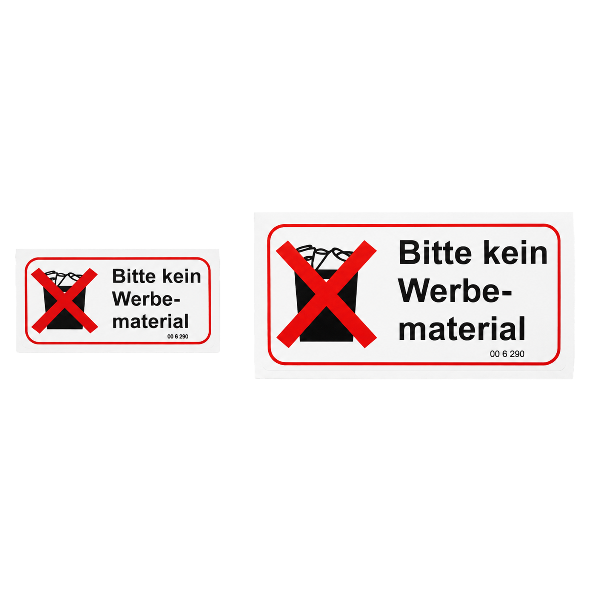 Aufkleber "Keine Werbung"