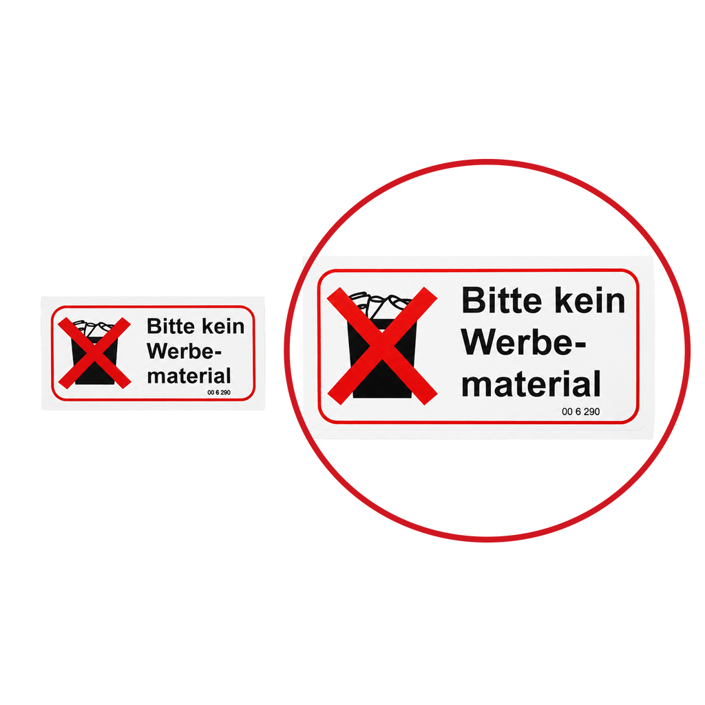 Aufkleber "Keine Werbung"
