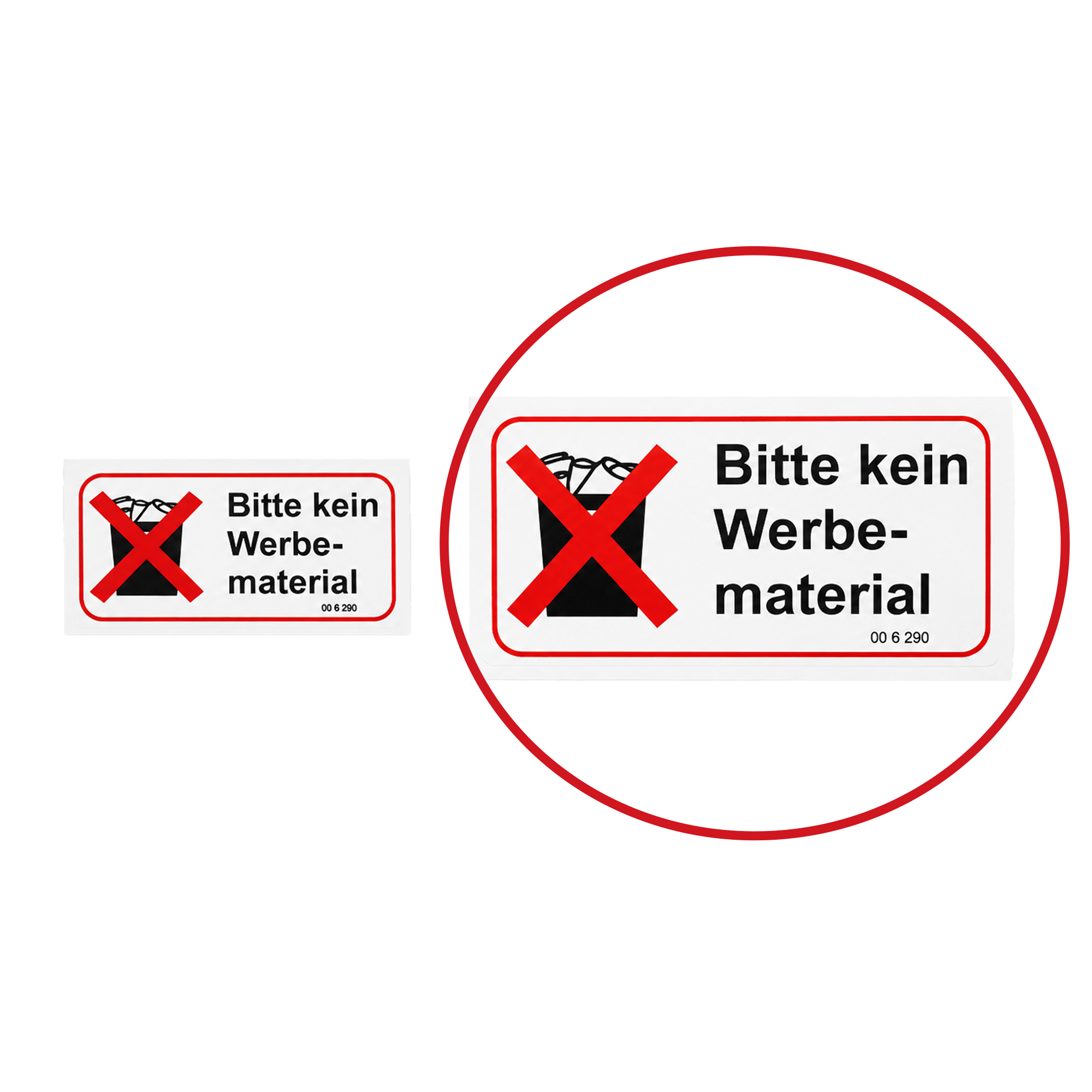 Aufkleber "Keine Werbung"