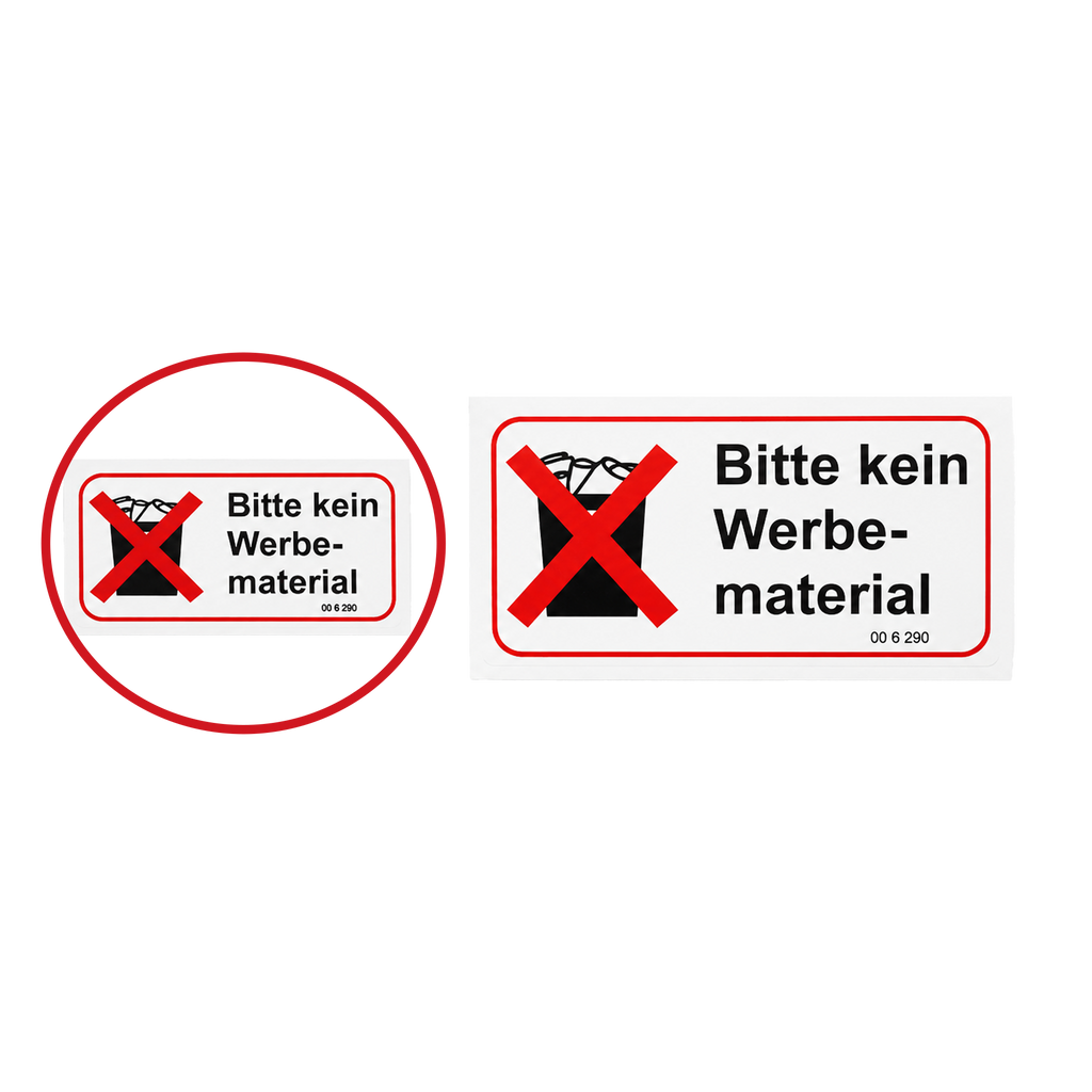 Aufkleber "Keine Werbung"