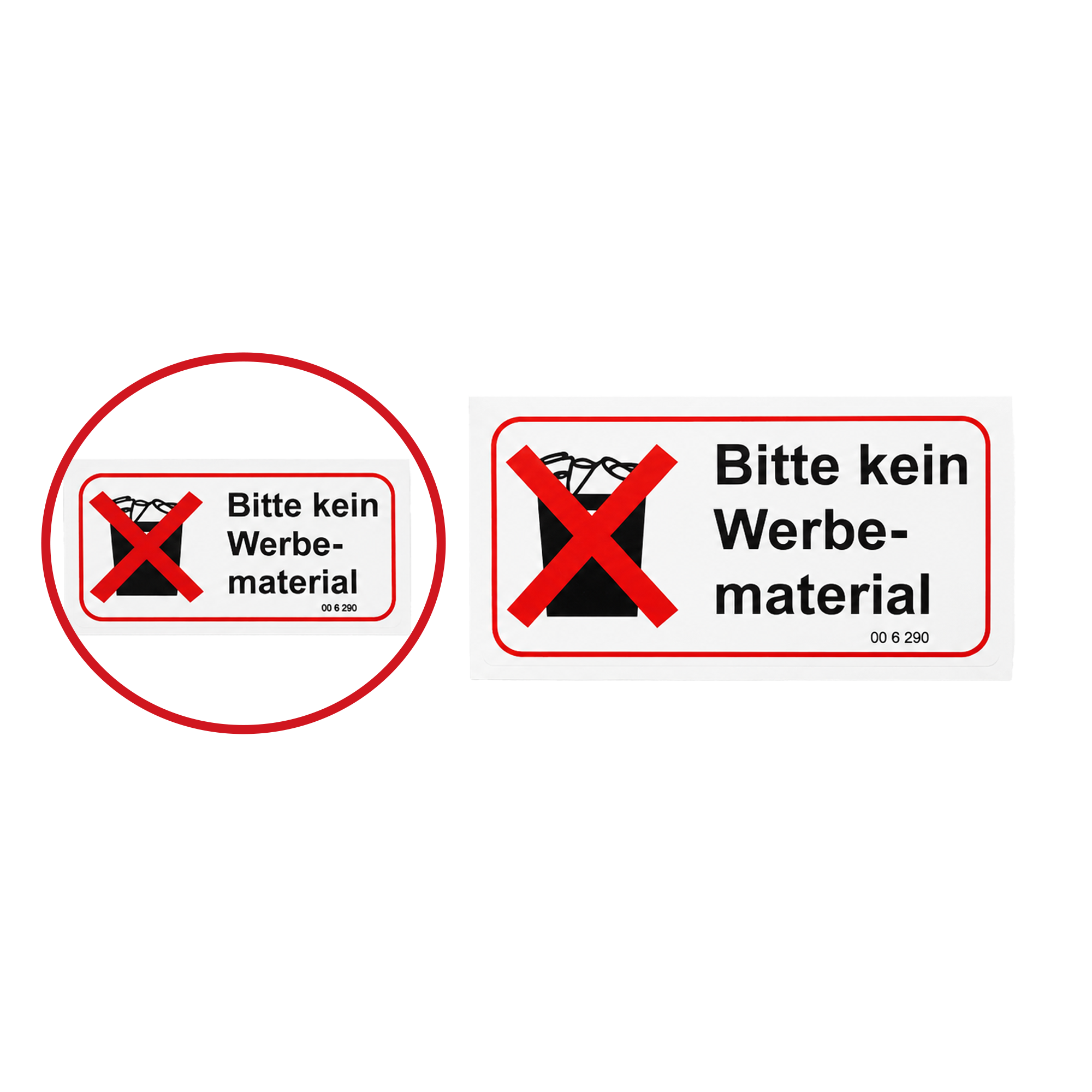 Aufkleber "Keine Werbung"