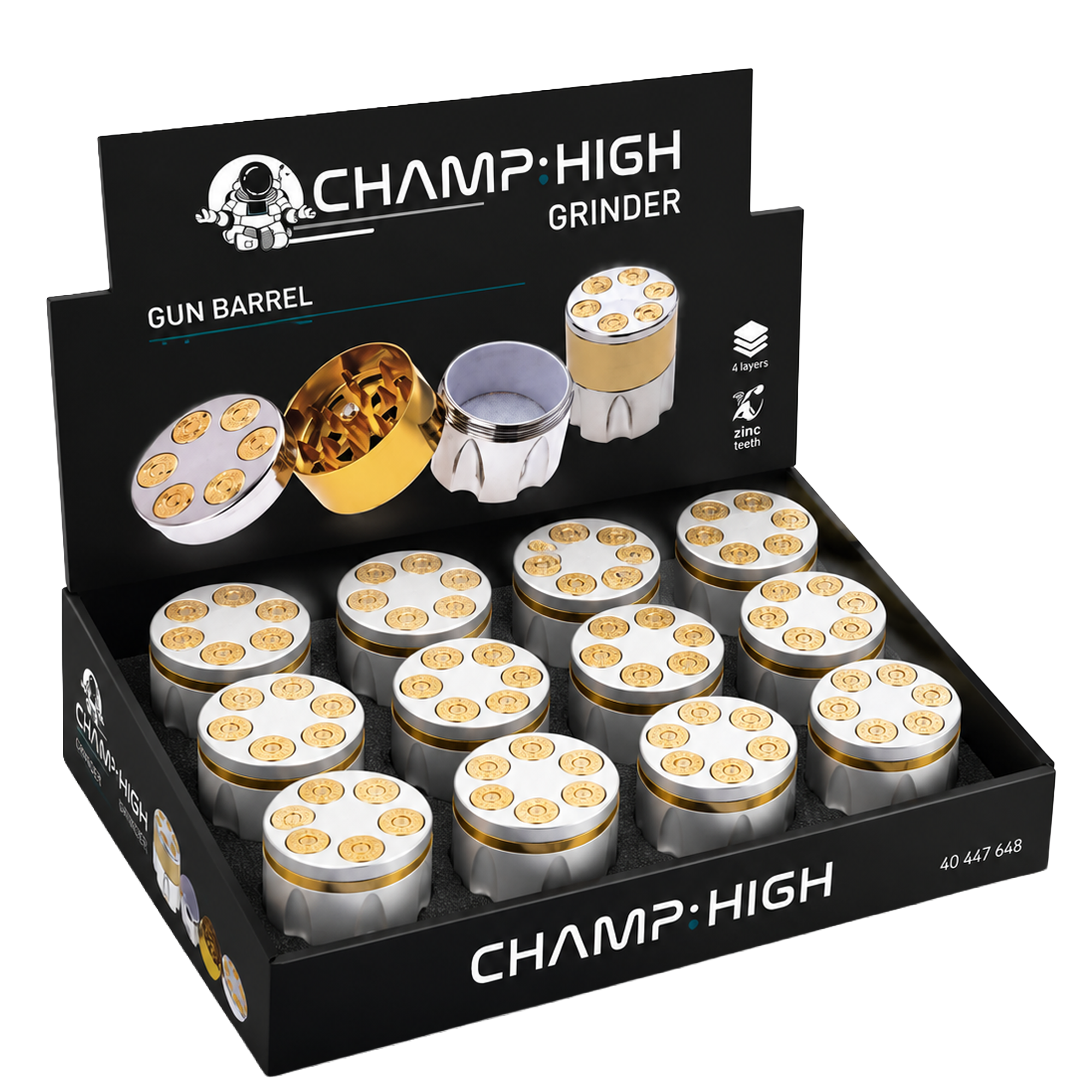 CHAMP HIGH Metall Grinder 3fach 42mm Bullet