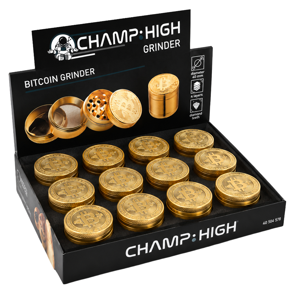 CHAMP HIGH Metall Grinder 4fach 40mm Bitcoin