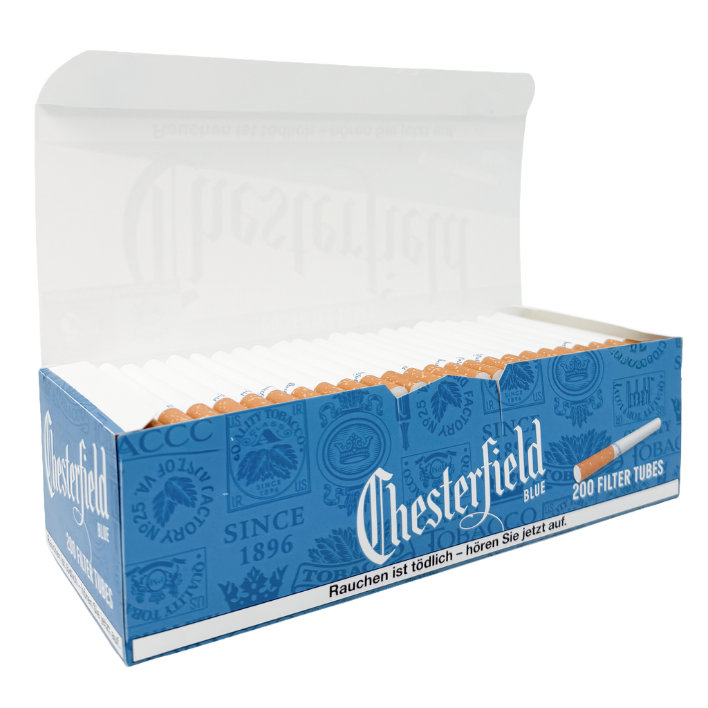 CHESTERFIELD Blue 200 Zigarettenhülsen