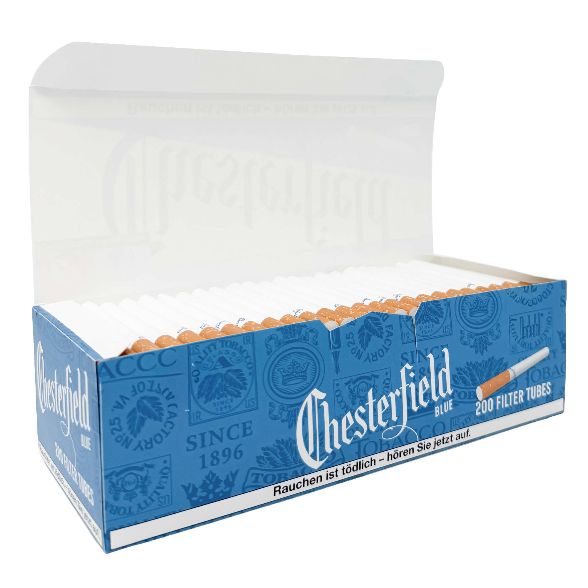 CHESTERFIELD Blue 200 Zigarettenhülsen