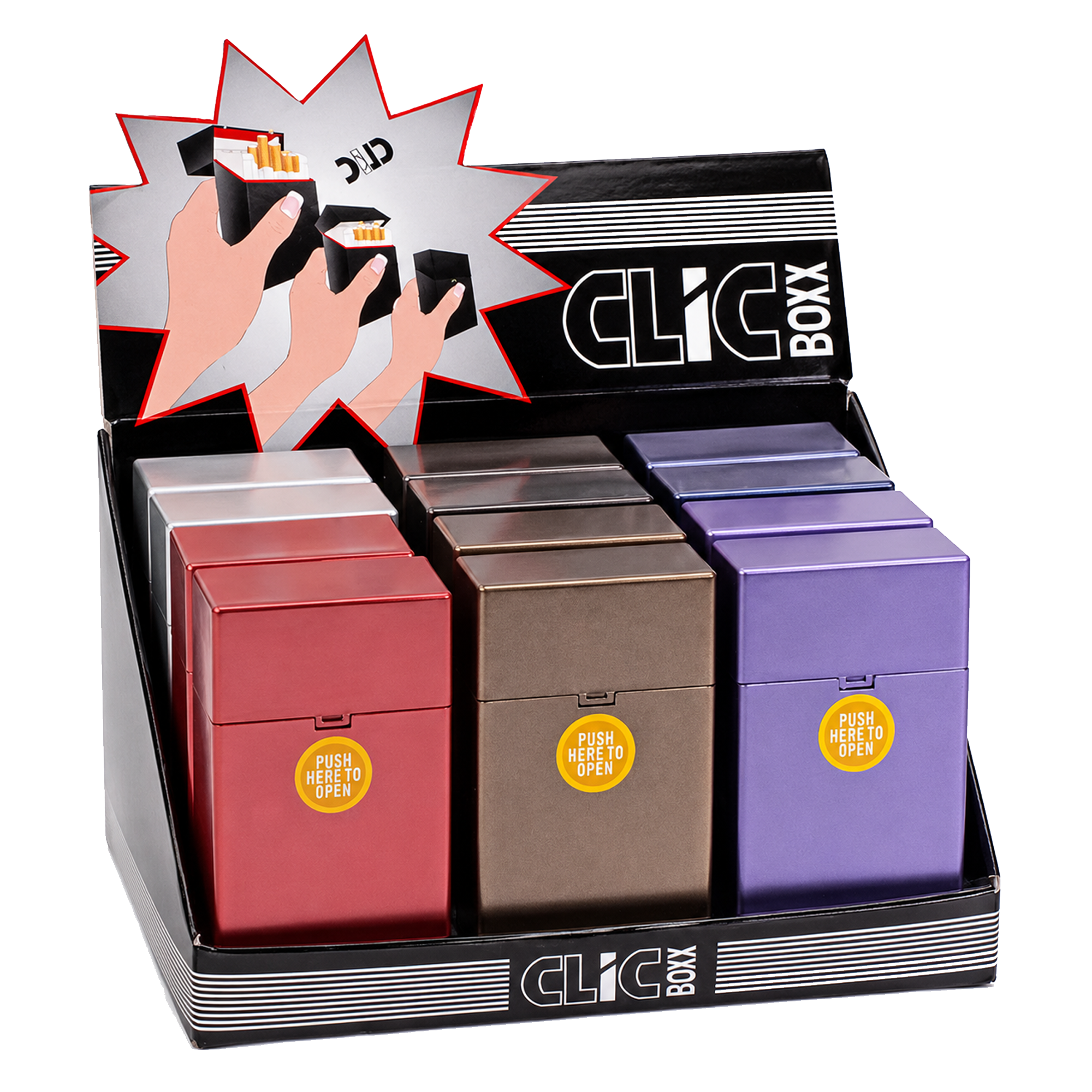 CLIC BOXX Sprungdeckel-Box Metallic