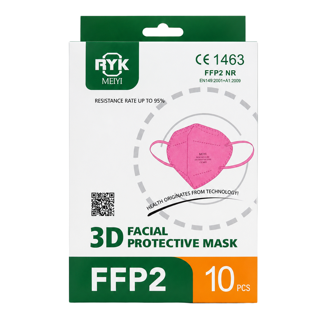 FFP2 Maske Weiß/Rosa