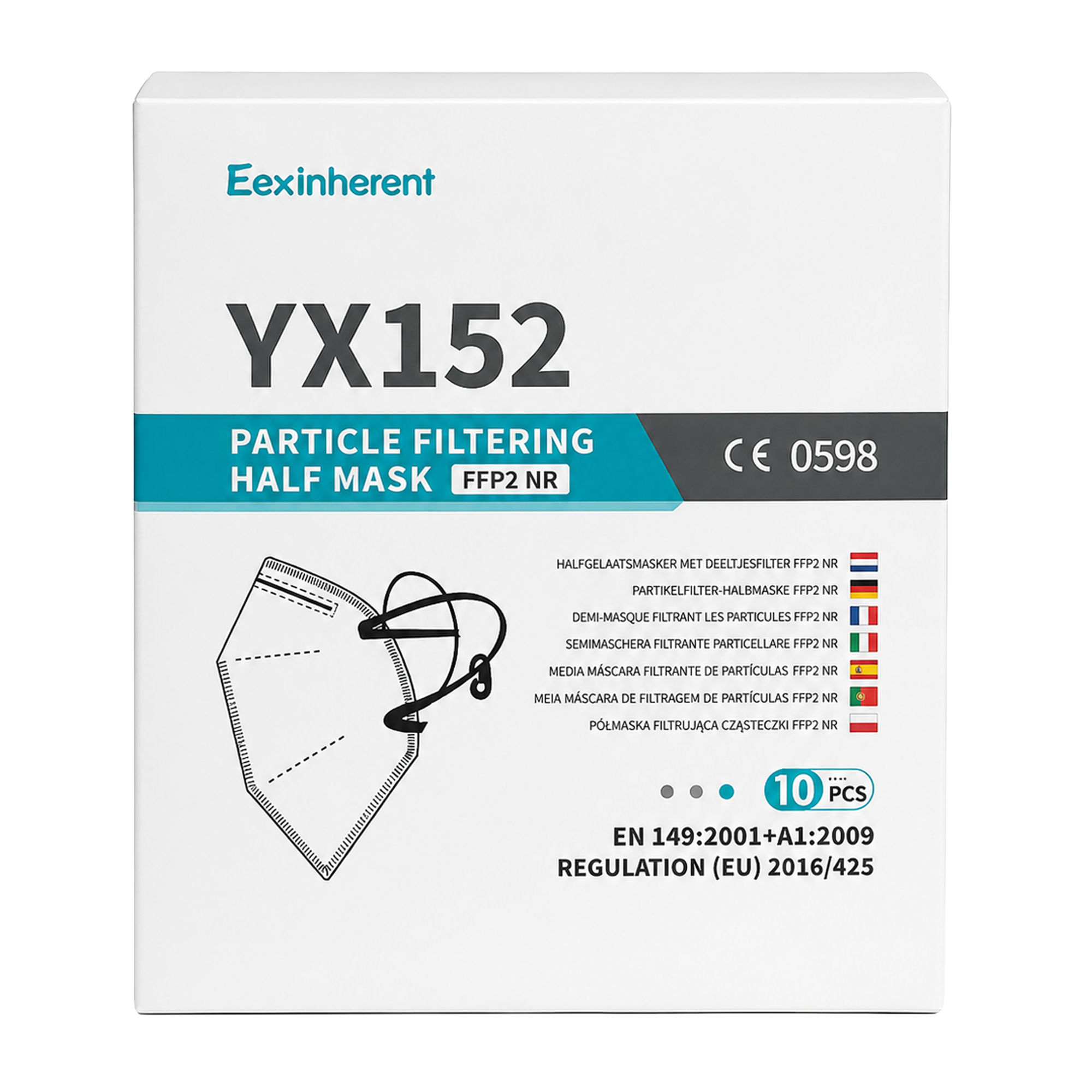 FFP2 Maske Weiß/Rosa