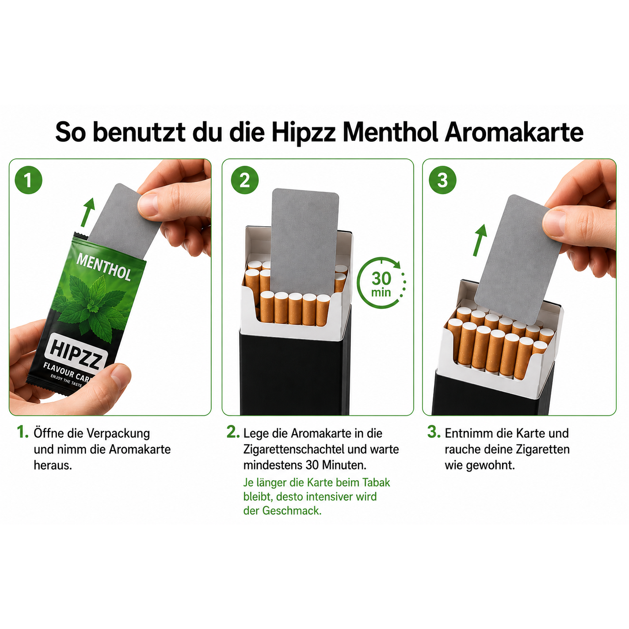 HIPZZ Aromakarte Menthol
