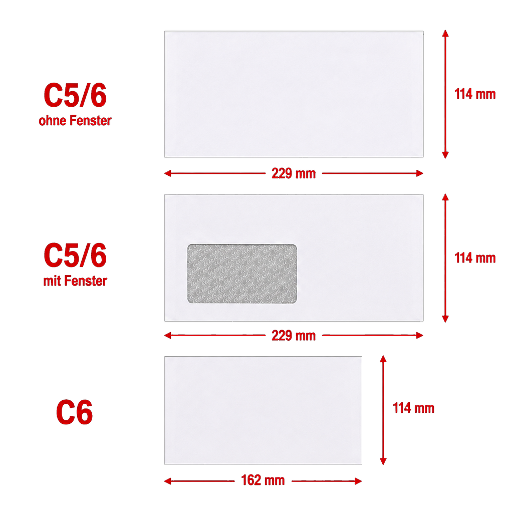 Kuverts C5 & C5/6