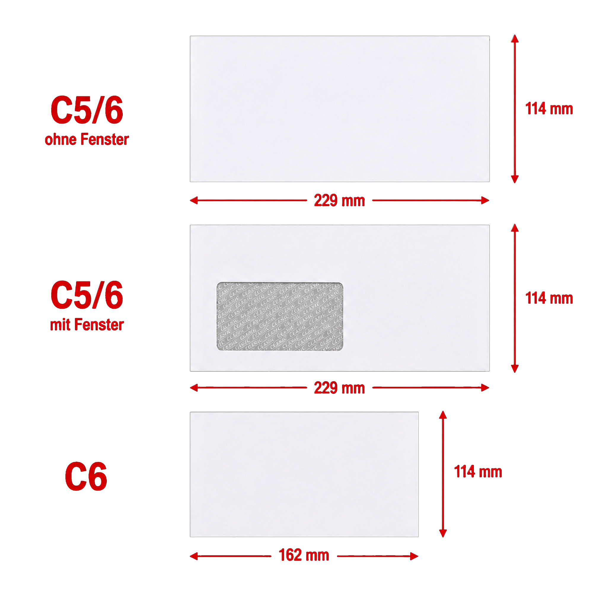 Kuverts C5 & C5/6