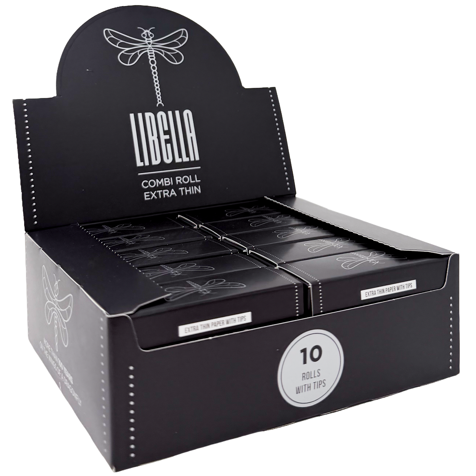 LIBELLA Black Extra Thin Rolls + Tips