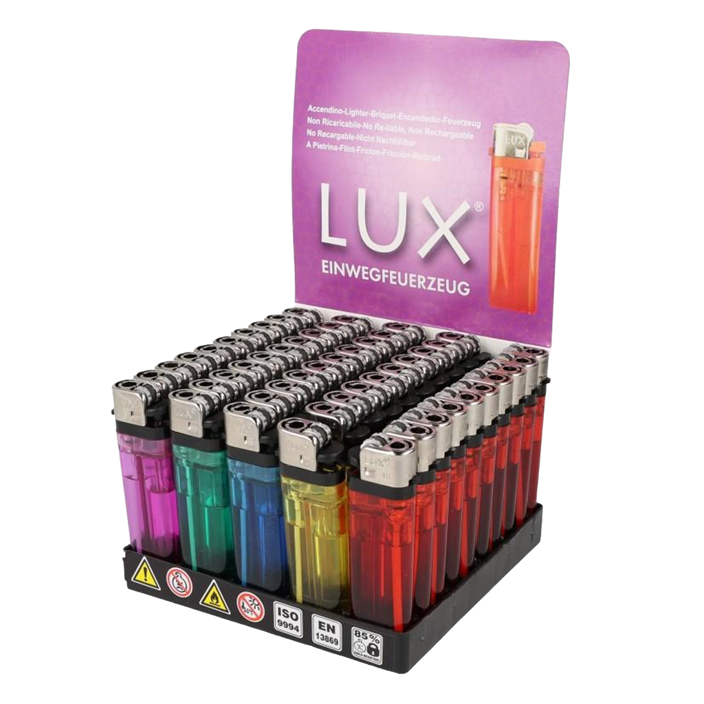 LUX Einwegfeuerzeug Transparent