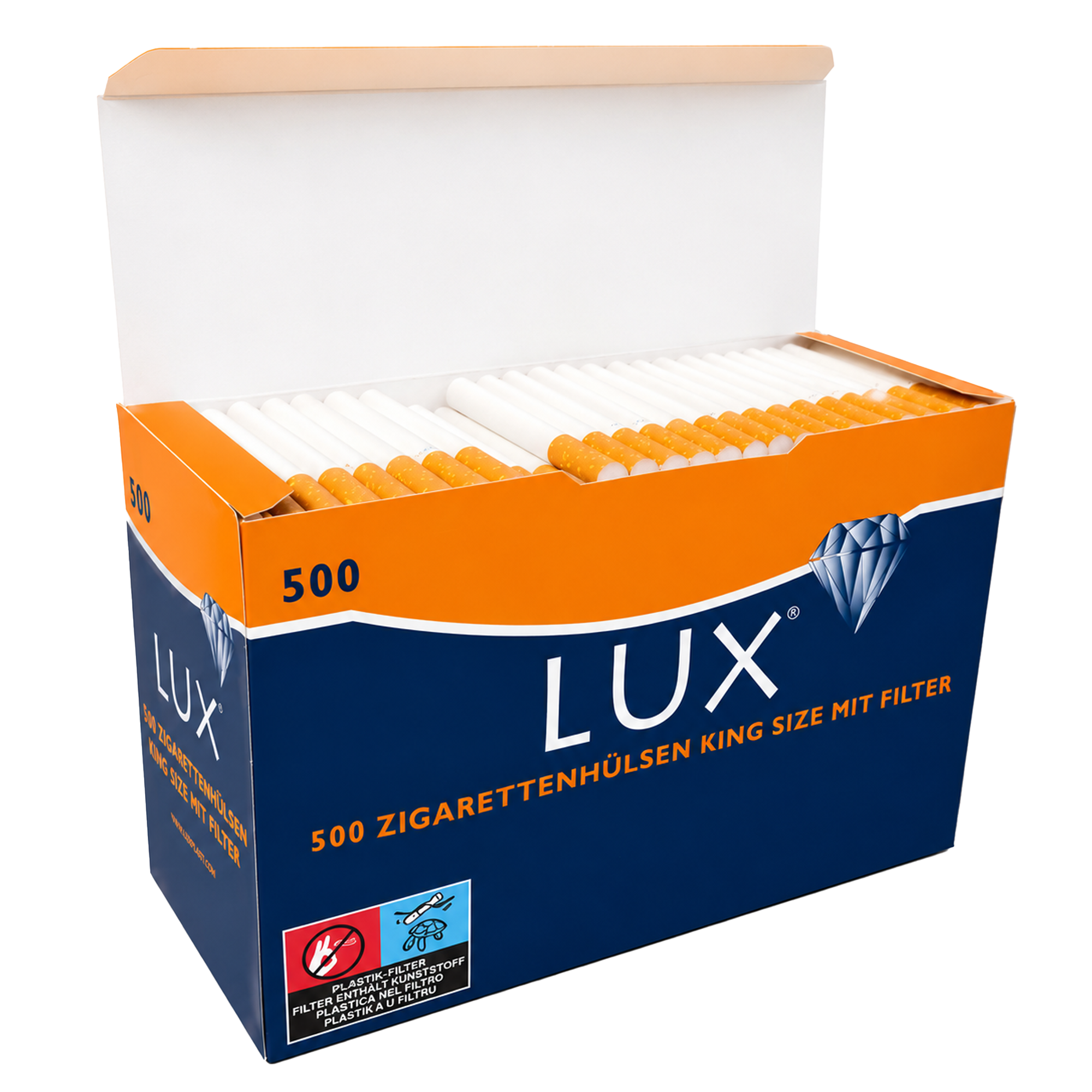 LUX King Size 500 Zigarettenhülsen