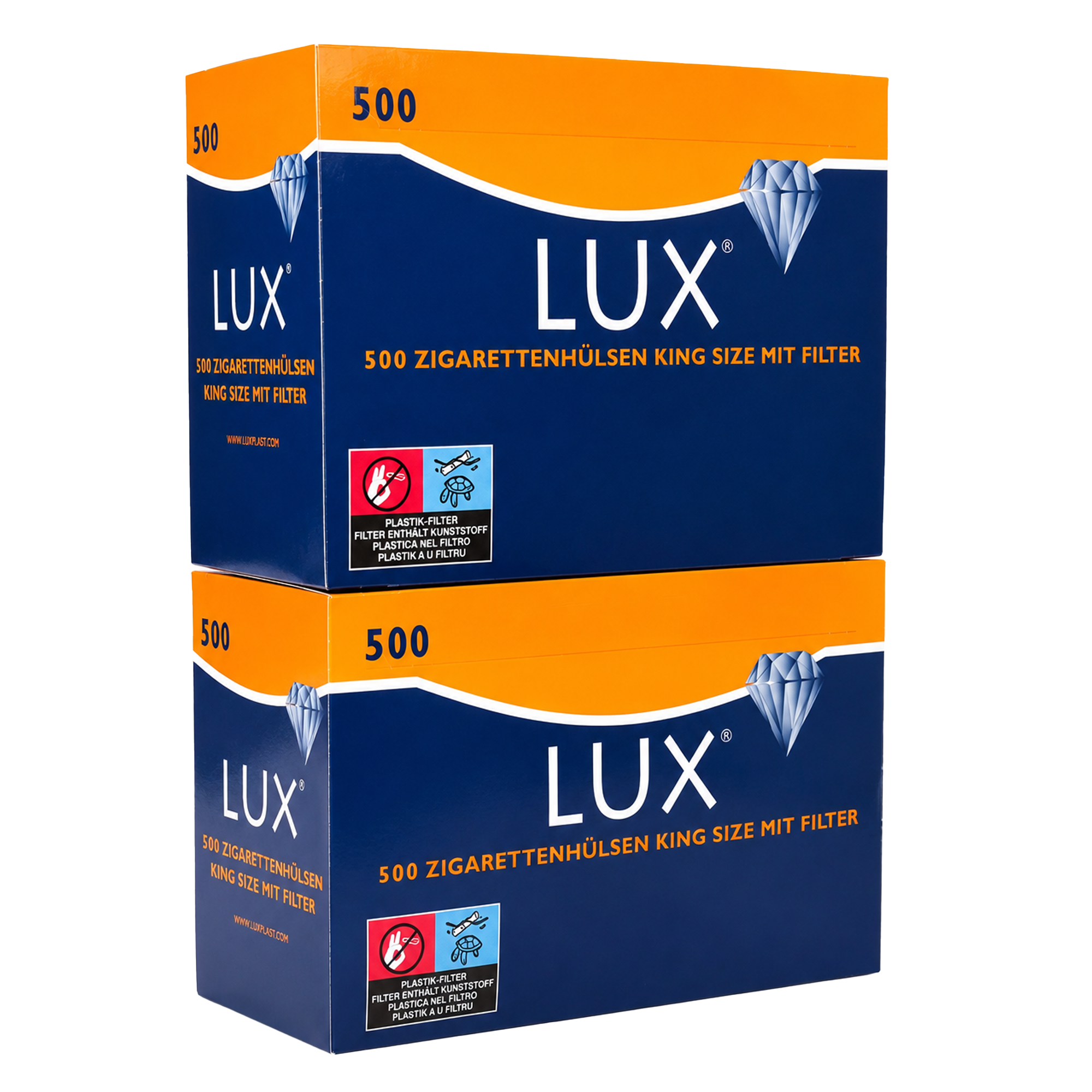 LUX King Size 500 Zigarettenhülsen