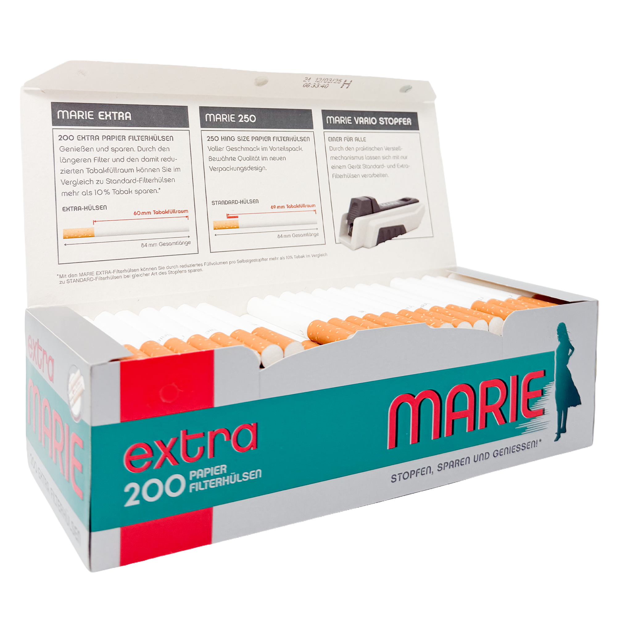 MARIE Extra 200 Zigarettenhülsen