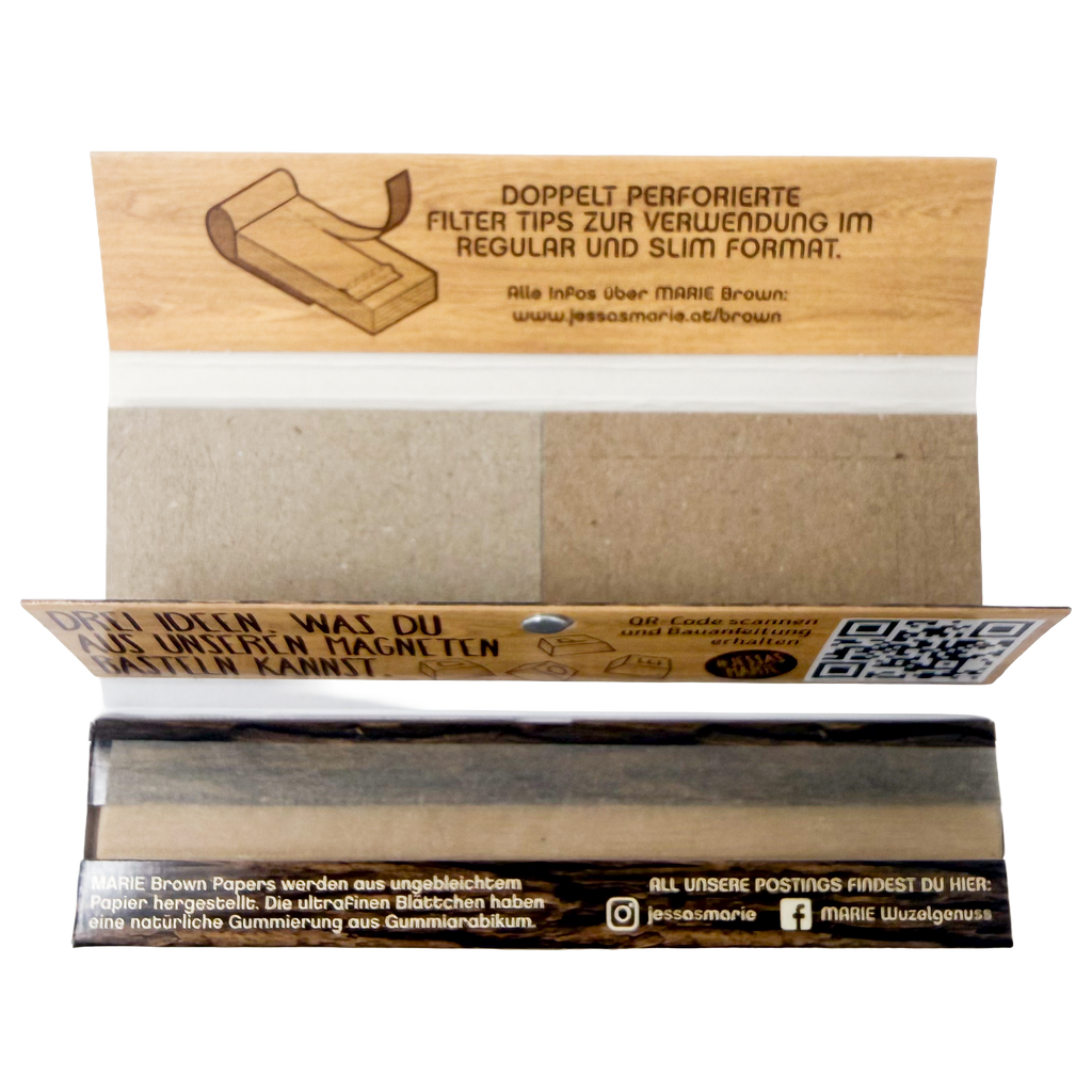 MARIE King Size Slim + Tips Brown
