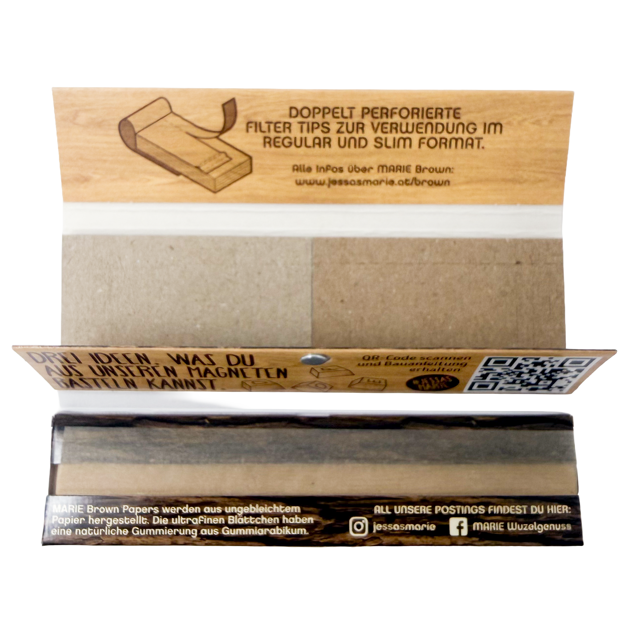 MARIE King Size Slim + Tips Brown