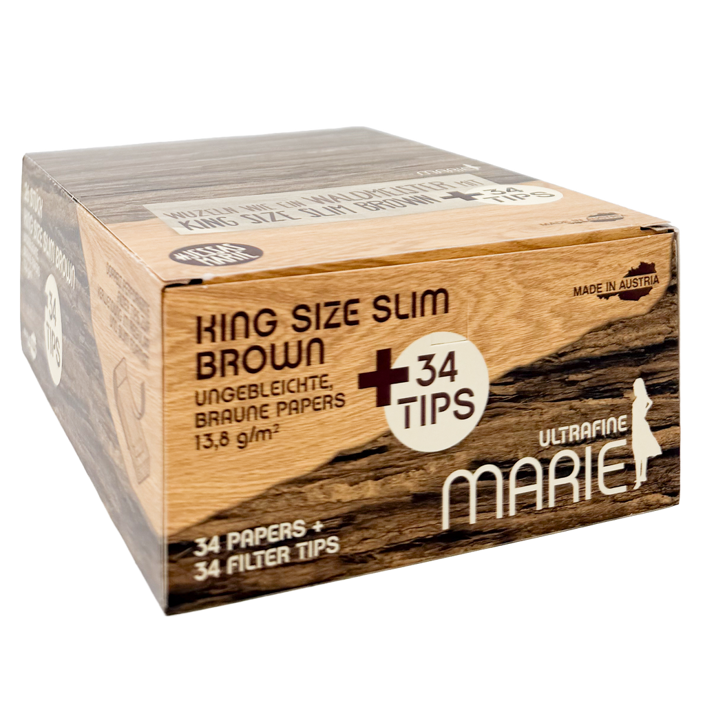 MARIE King Size Slim + Tips Brown