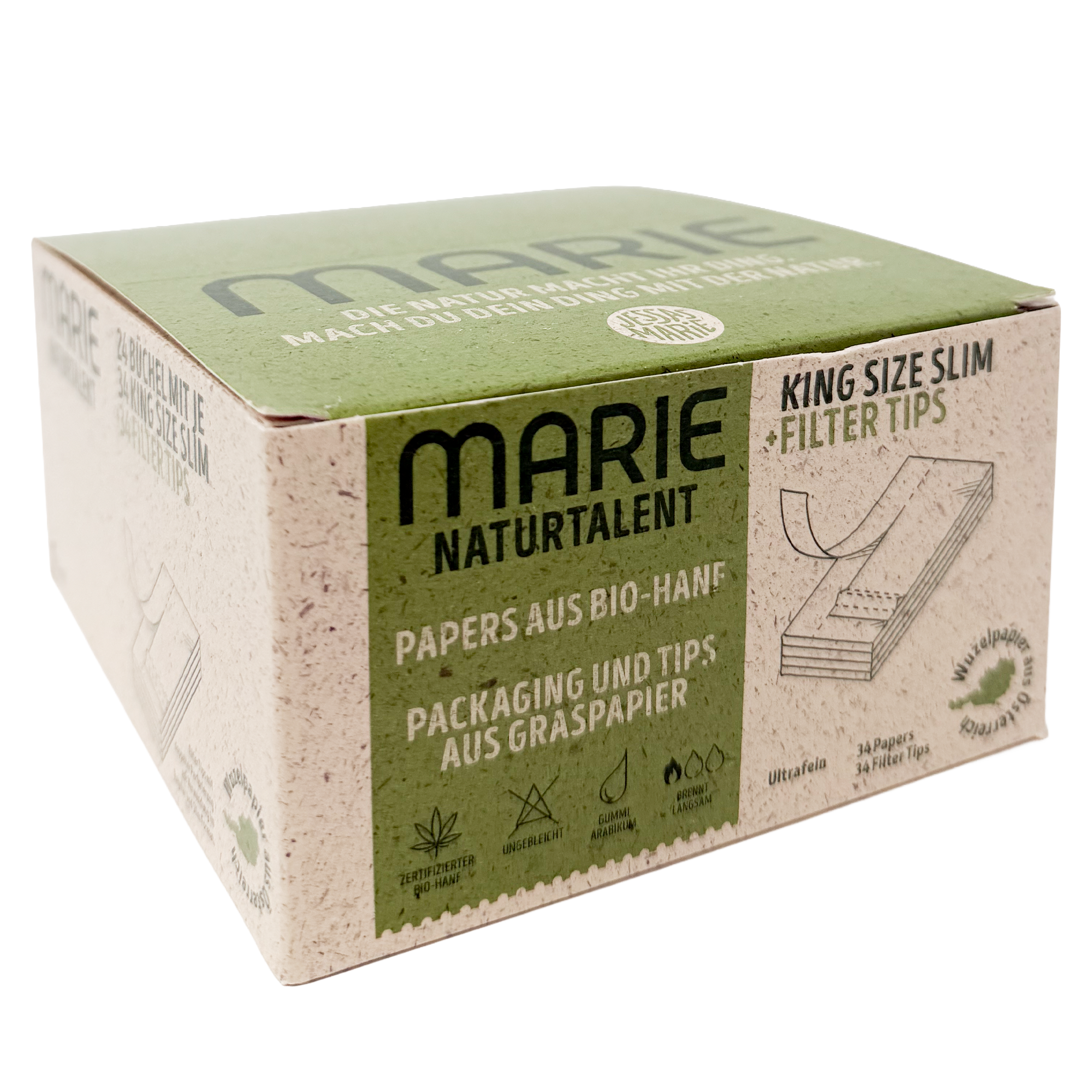 MARIE Naturtalent King Size Slim + Tips