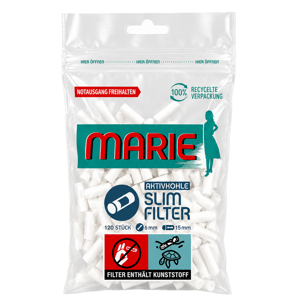 MARIE Slim Filter Aktivkohle 6mm