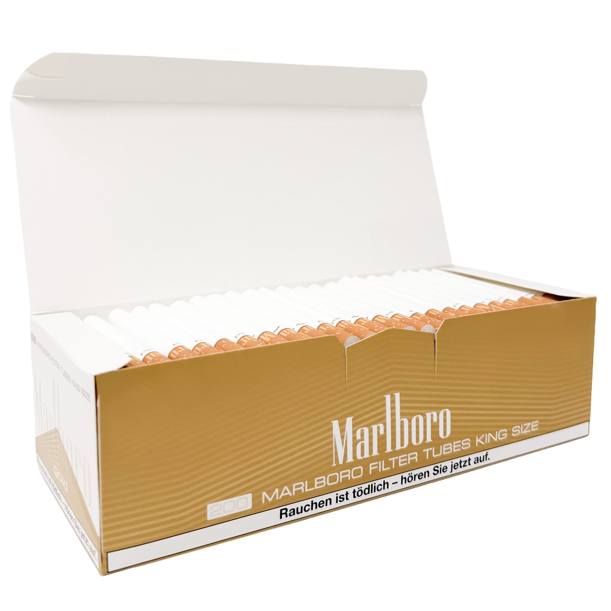 MARLBORO Gold 200 Zigarettenhülsen