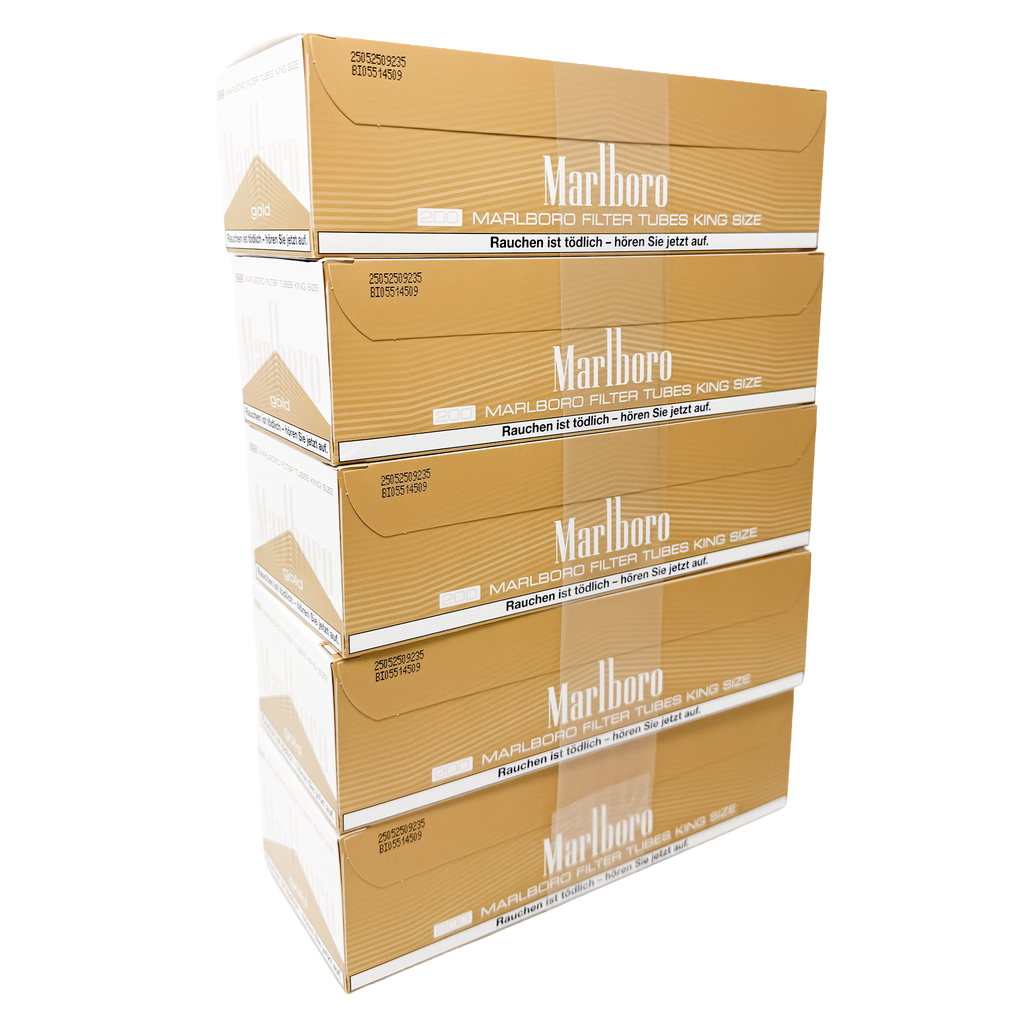 MARLBORO Gold 200 Zigarettenhülsen