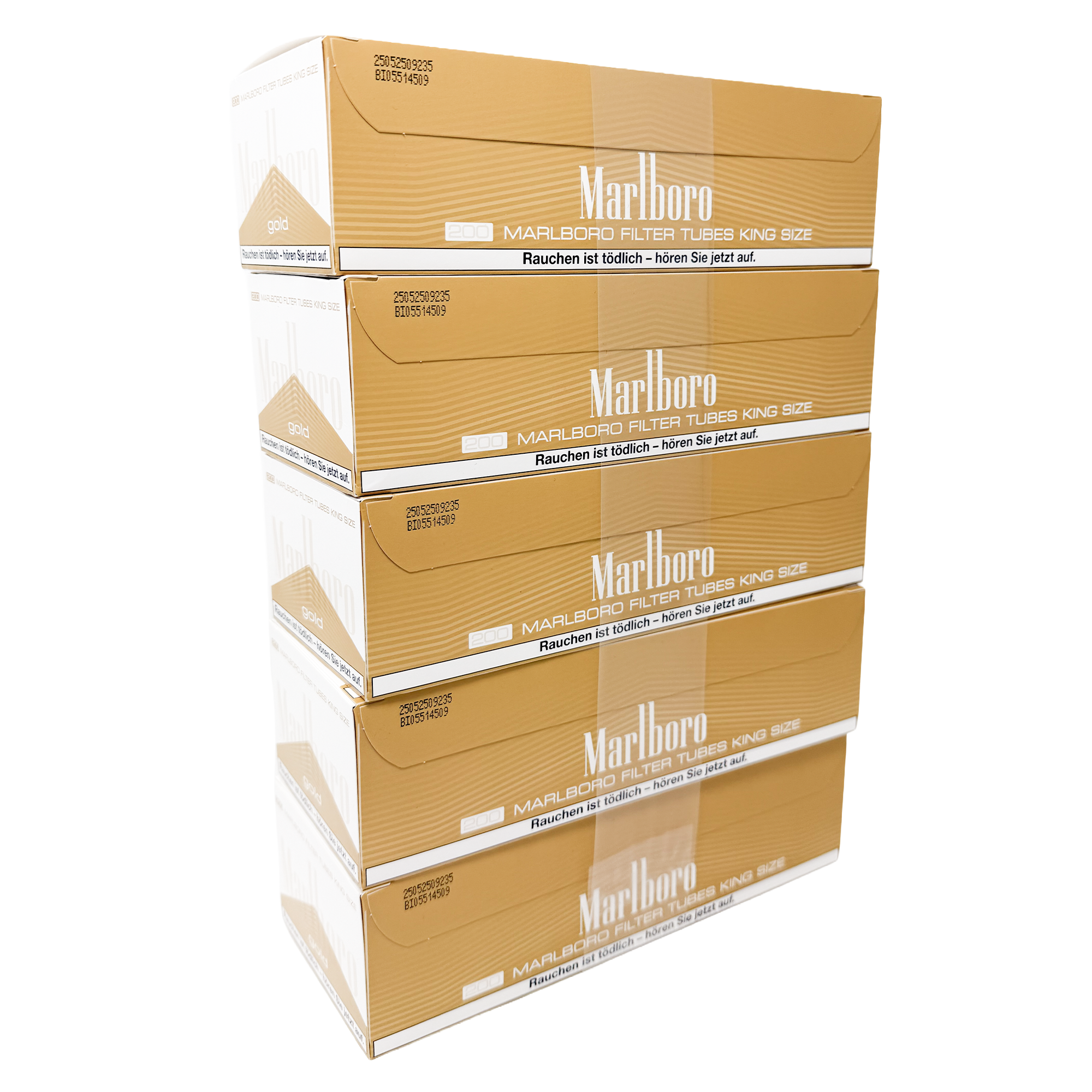 MARLBORO Gold 200 Zigarettenhülsen