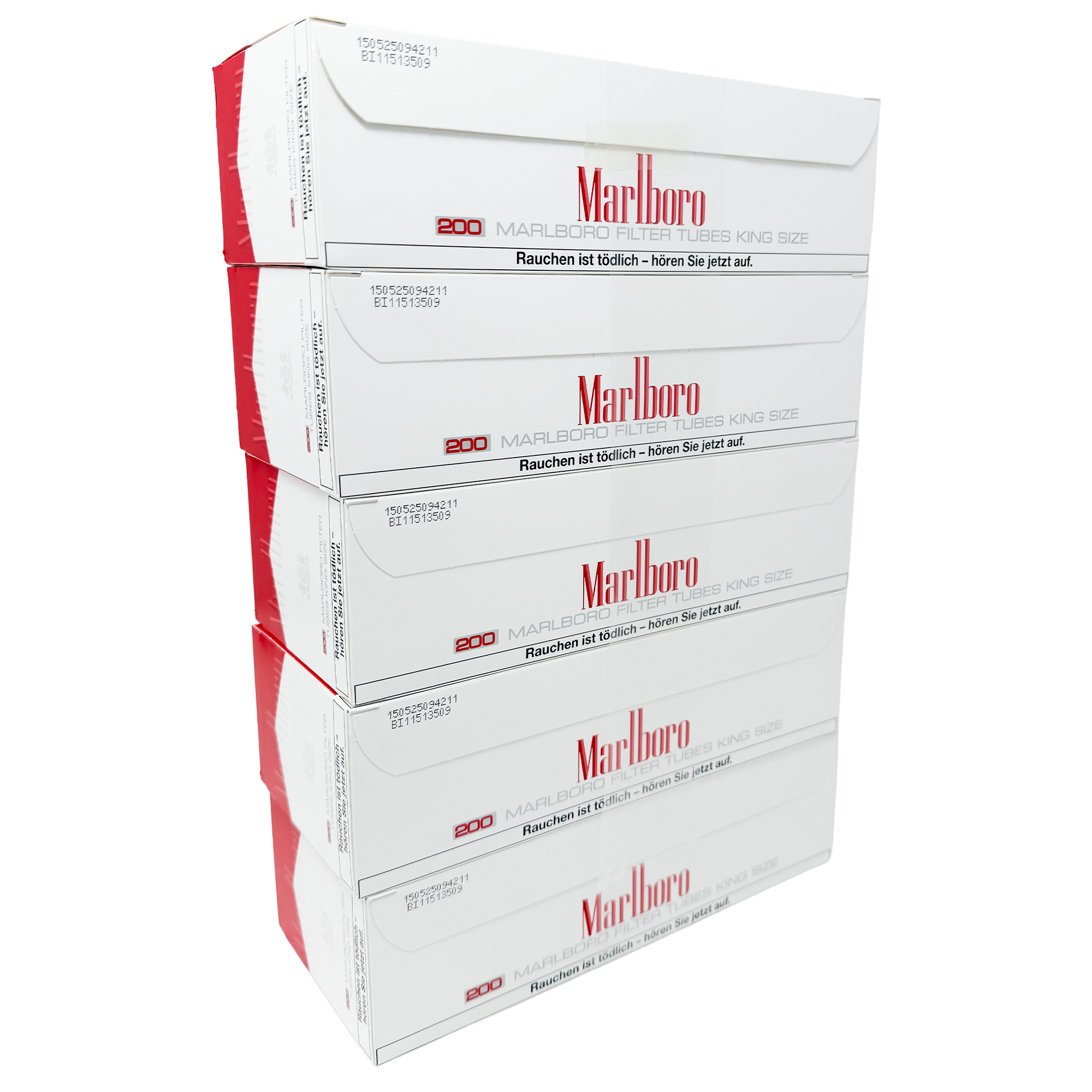 MARLBORO Rot 200 Zigarettenhülsen