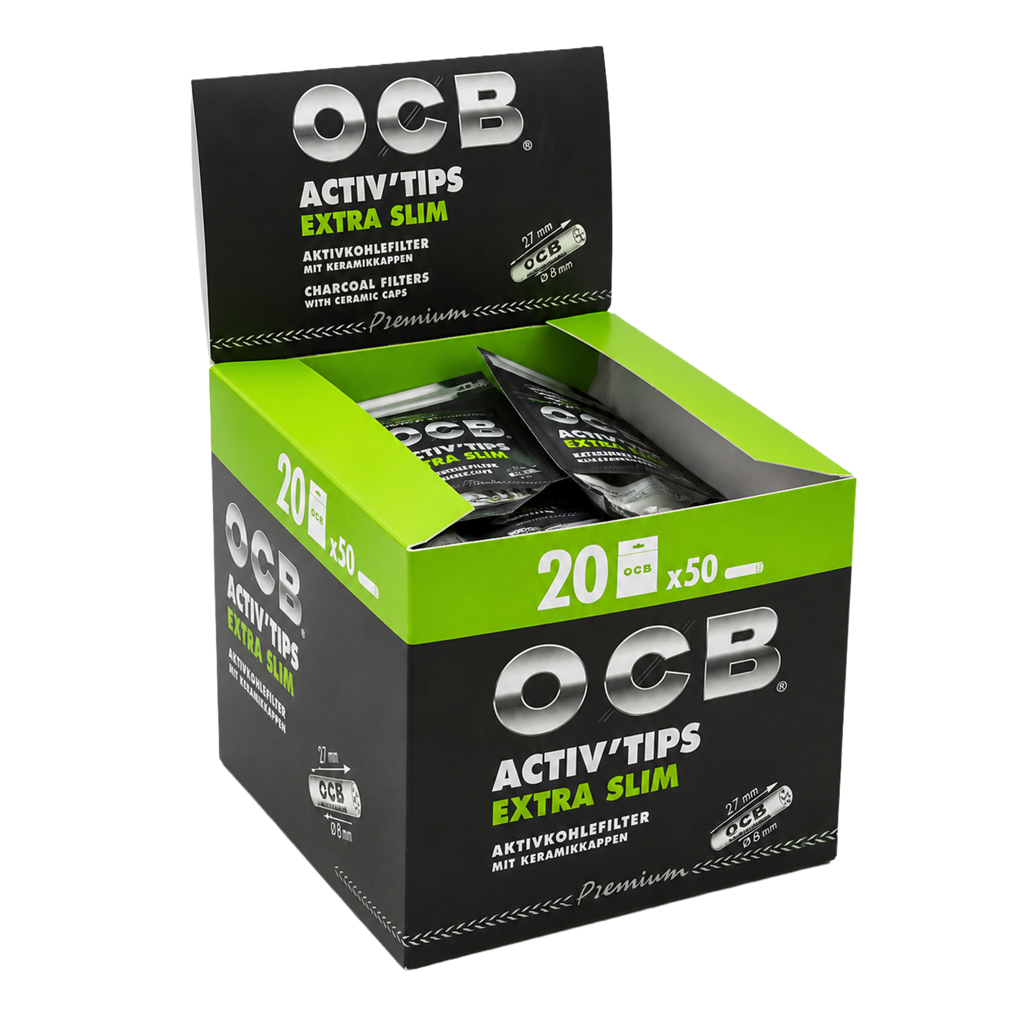 OCB Activ Tips Extra Slim Filter 6mm