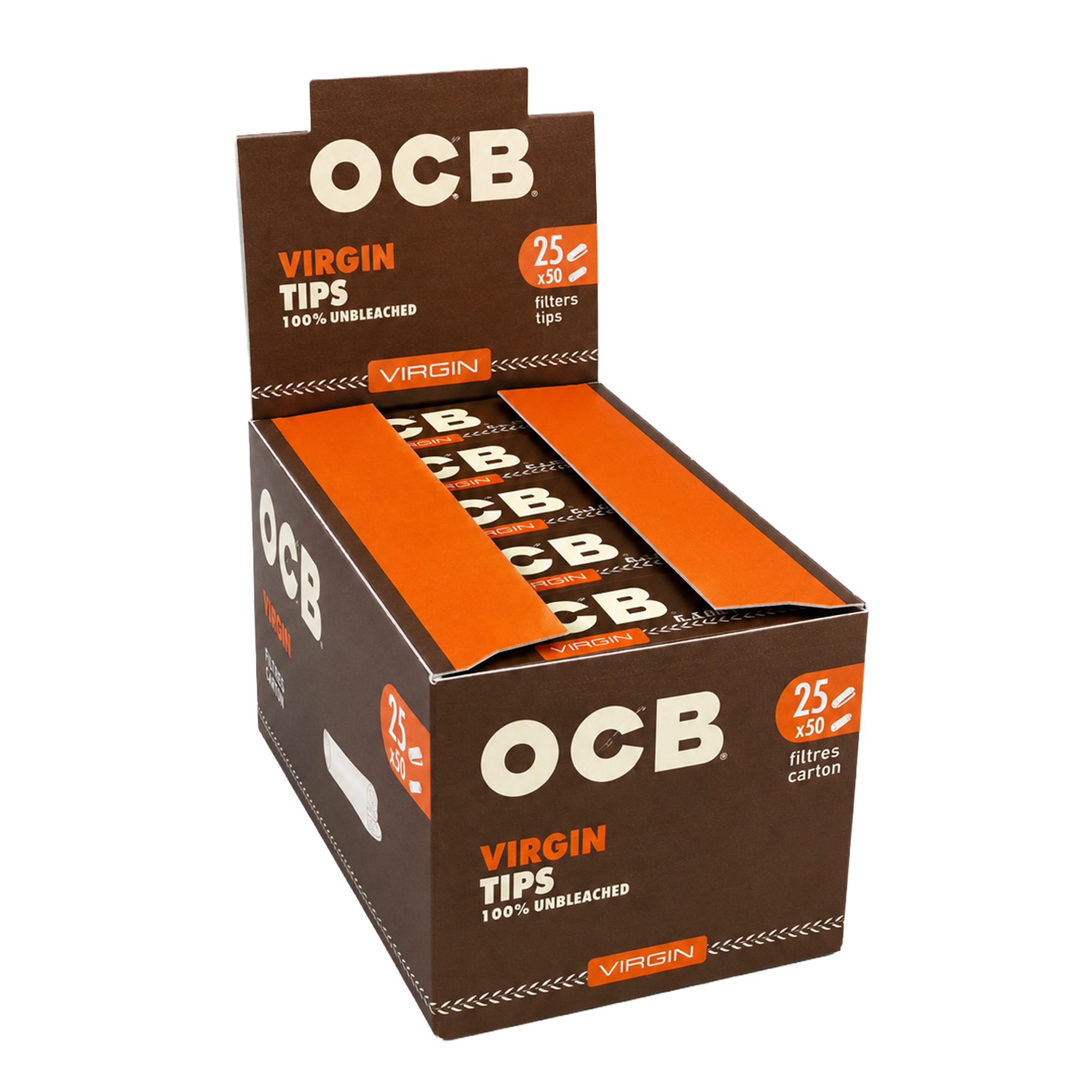 OCB Virgin Unbleached Filtertips (Papier)