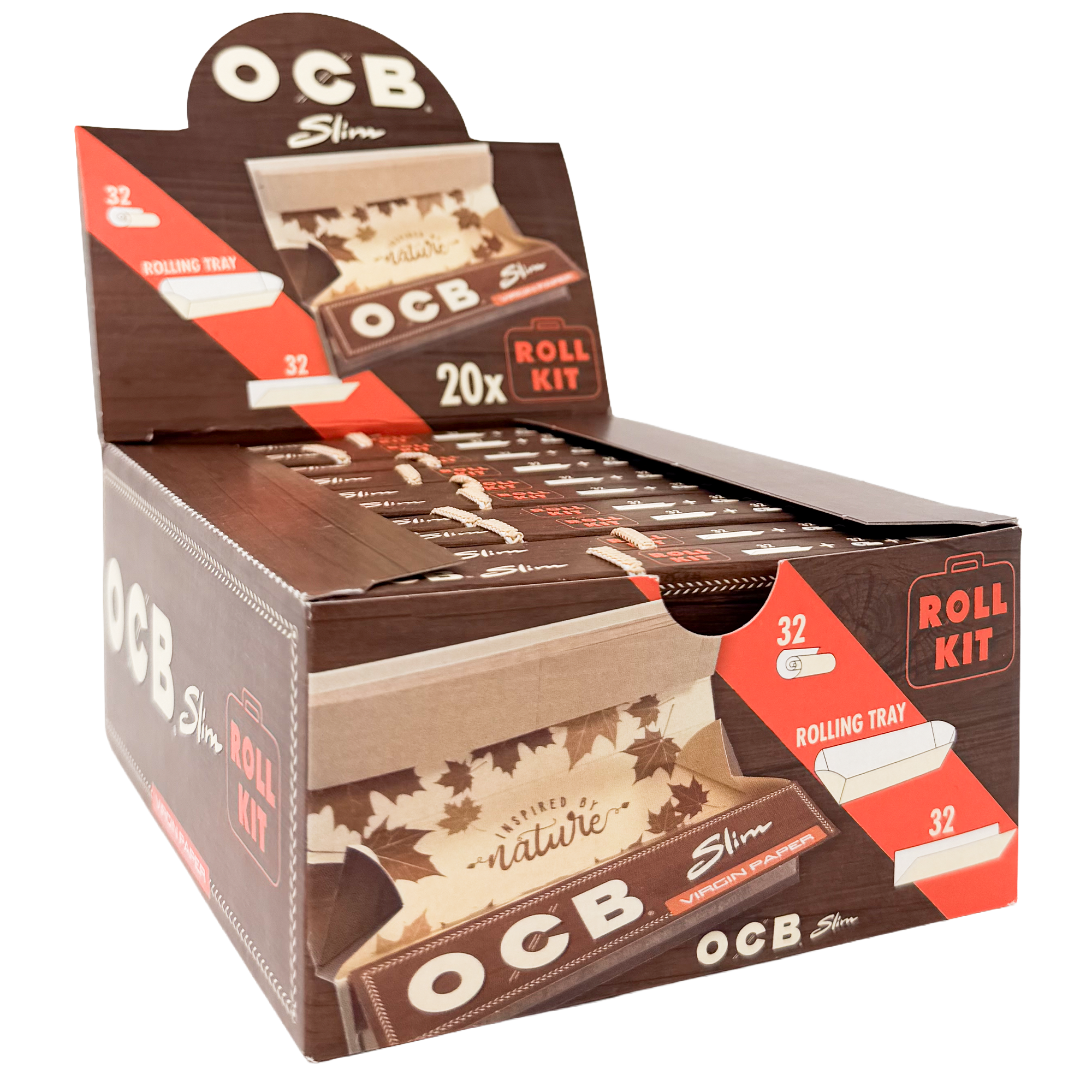 OCB Virgin Unbleached Roll Kit