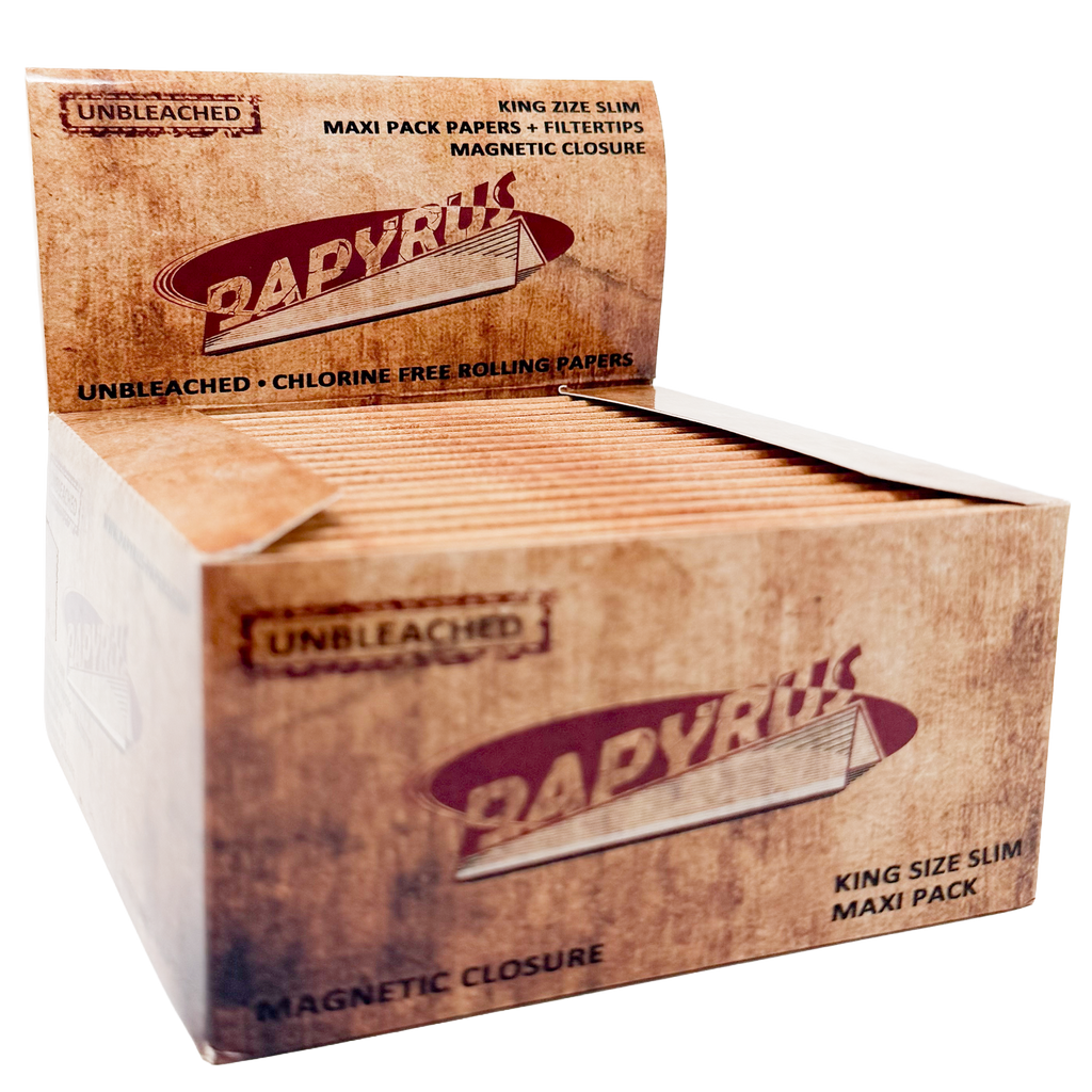 PAPYRUS Maxipack Unbleached King Size Slim + Tips