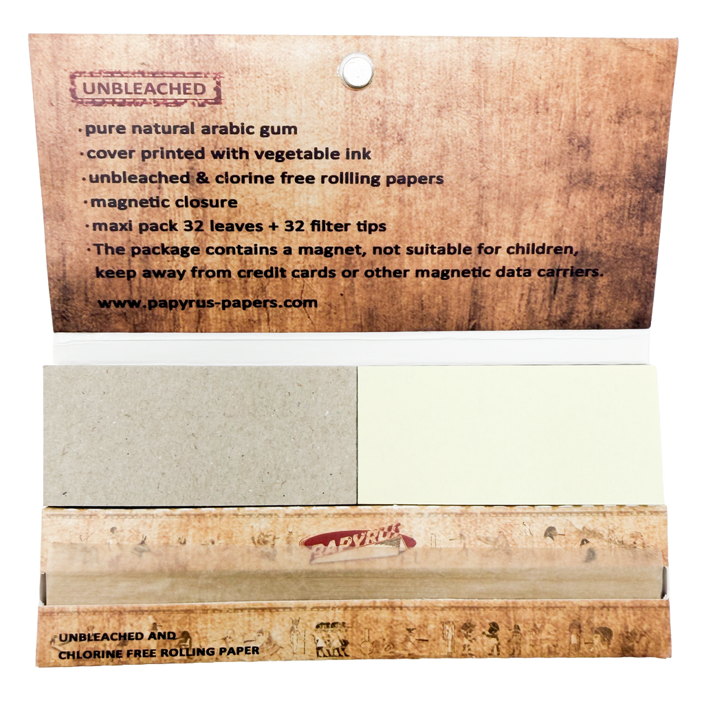 PAPYRUS Maxipack Unbleached King Size Slim + Tips