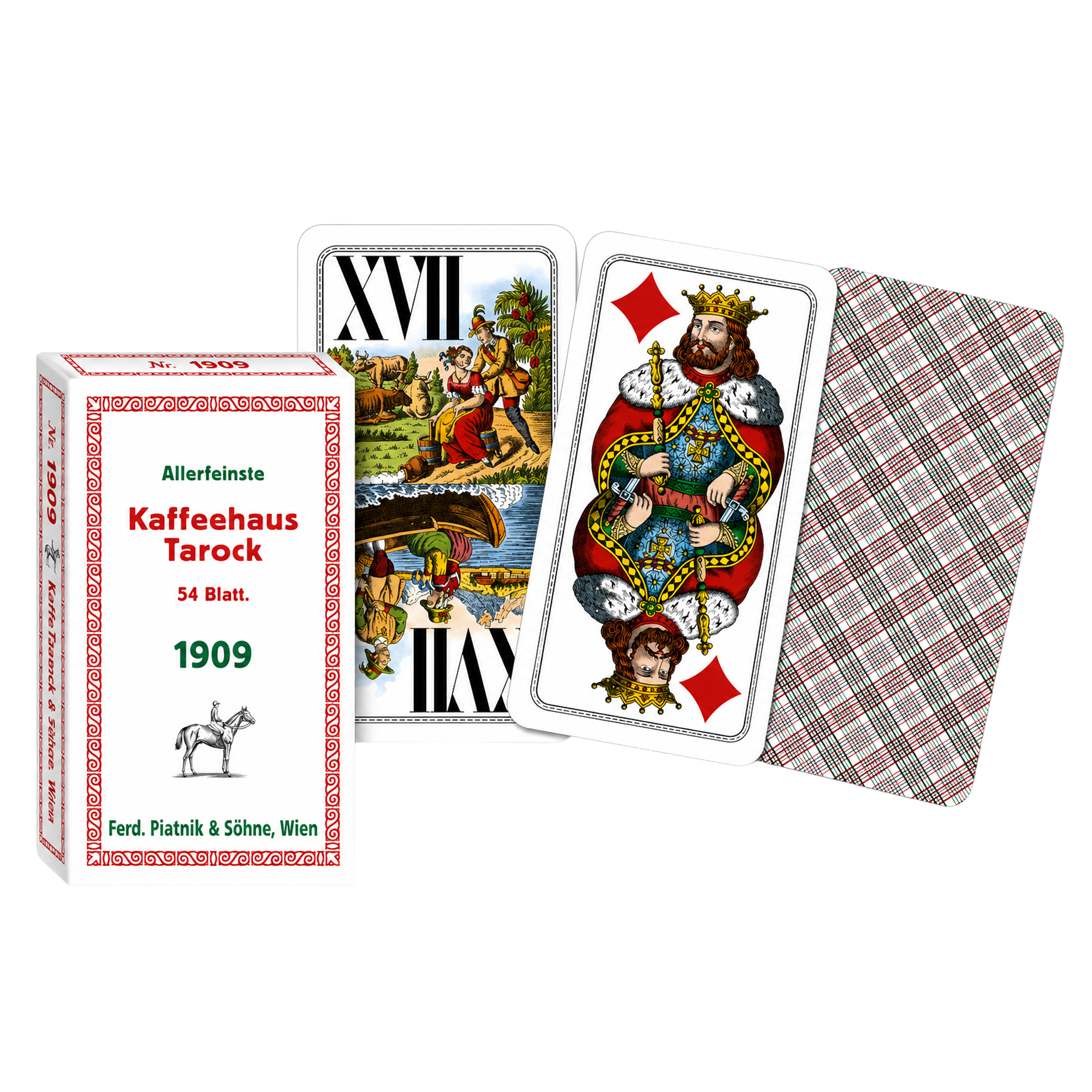 PIATNIK Kaffeehaus-Tarock 54 Blatt 1909