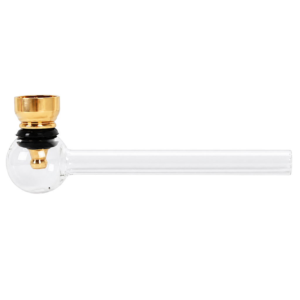 WILDFIRE Weed Pipe Glaskugel Gold